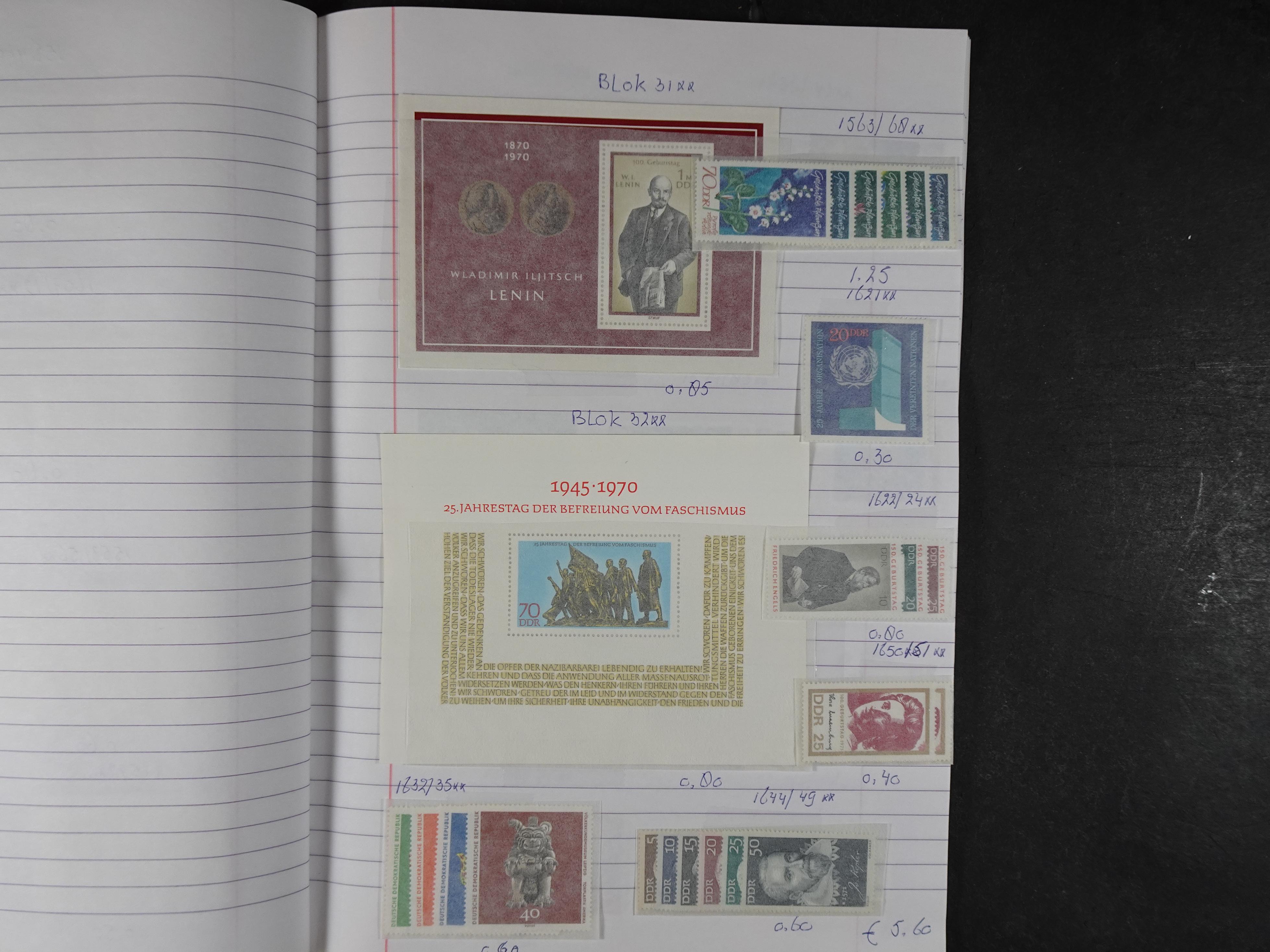 Mooie partij gelopen Rondzendboekjes.
Veel postfris.
Enorme restwaarde 628