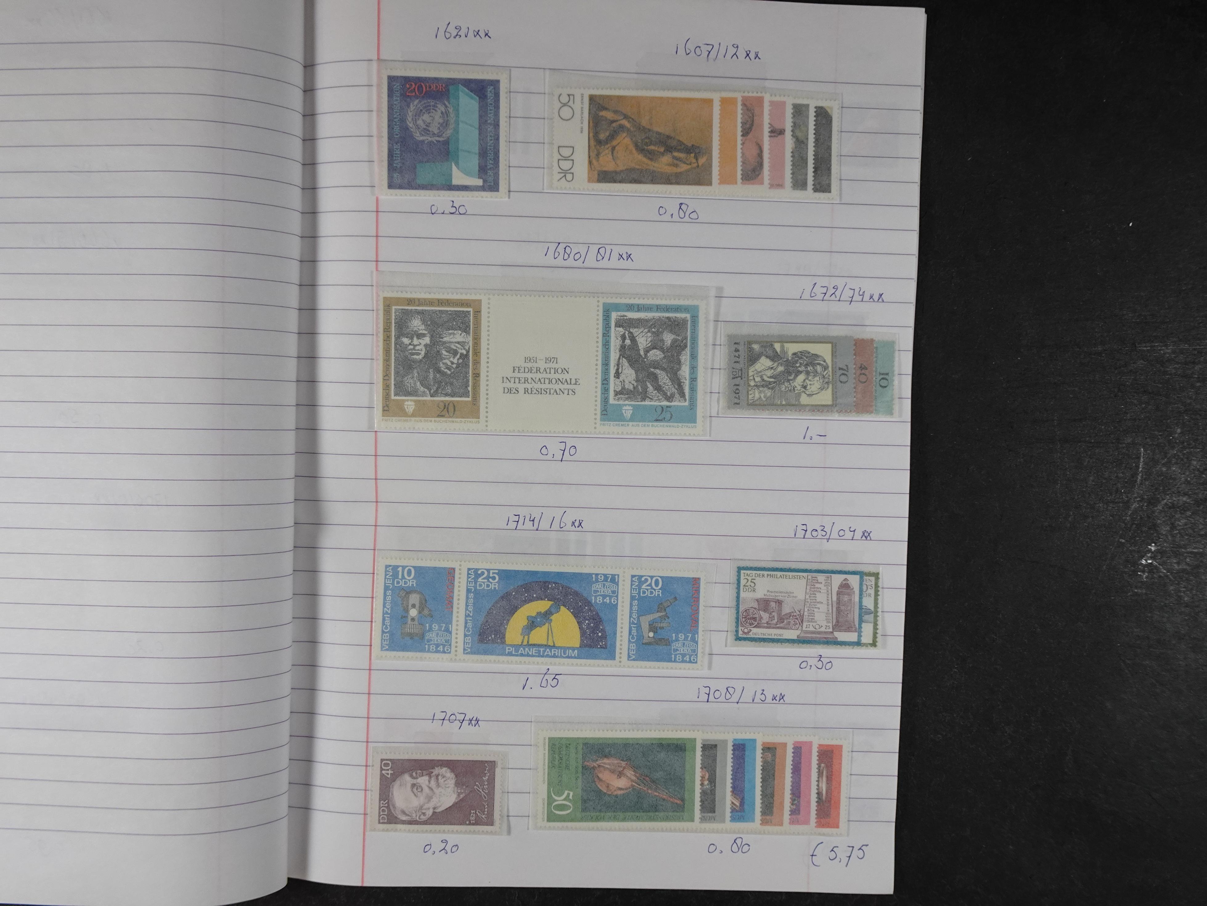 Mooie partij gelopen Rondzendboekjes.
Veel postfris.
Enorme restwaarde 631