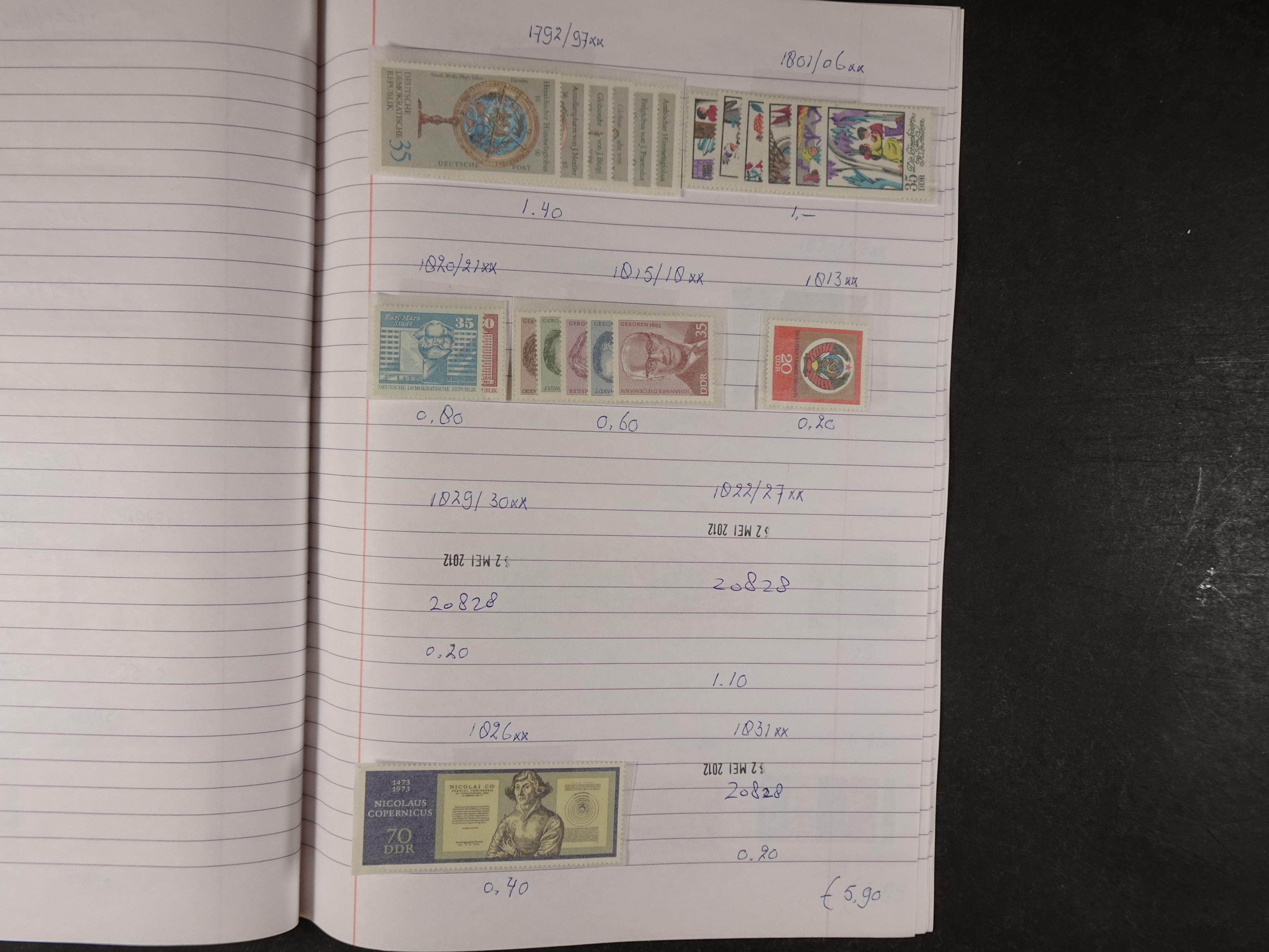 Mooie partij gelopen Rondzendboekjes.
Veel postfris.
Enorme restwaarde 634