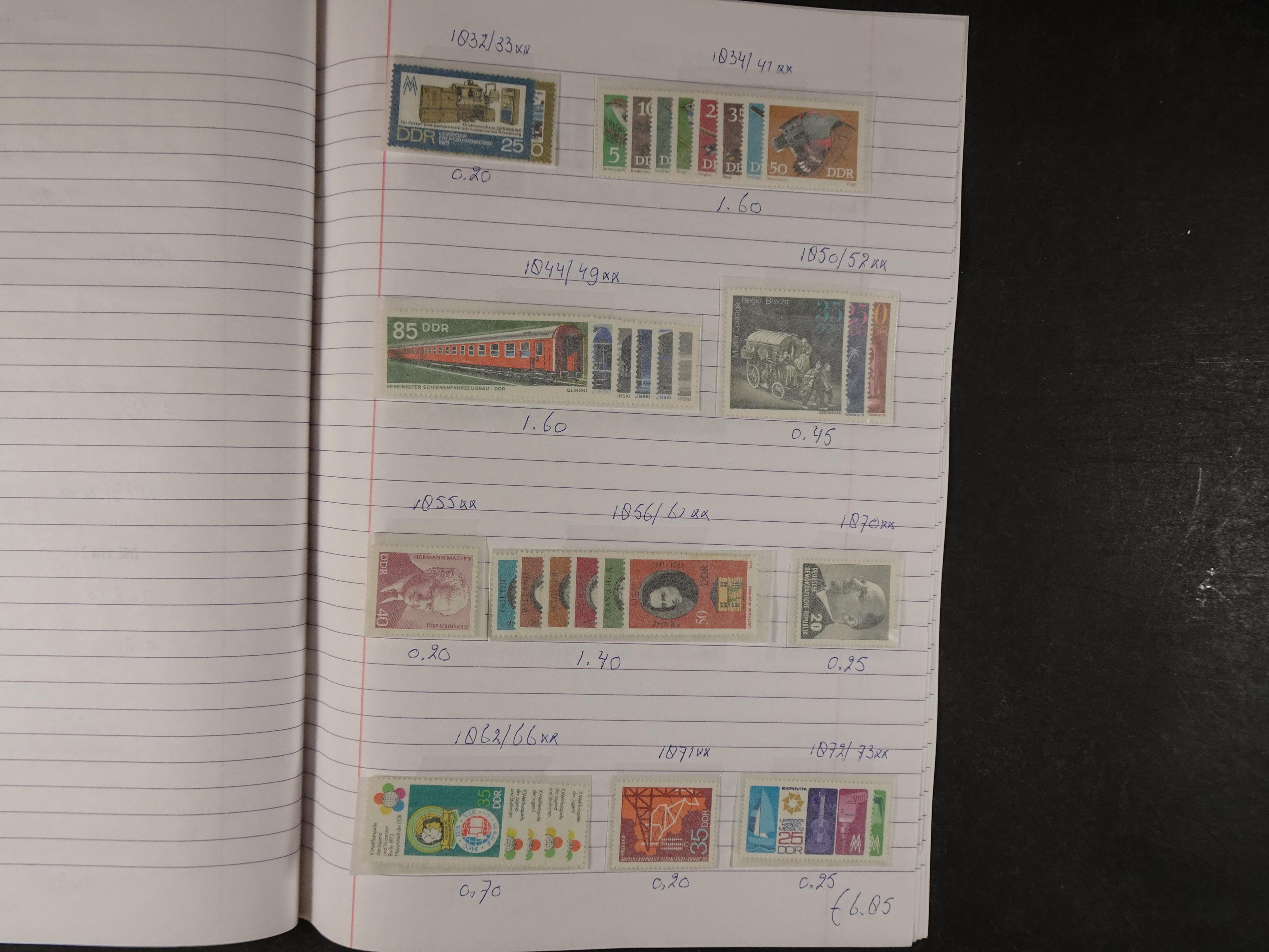 Mooie partij gelopen Rondzendboekjes.
Veel postfris.
Enorme restwaarde 635