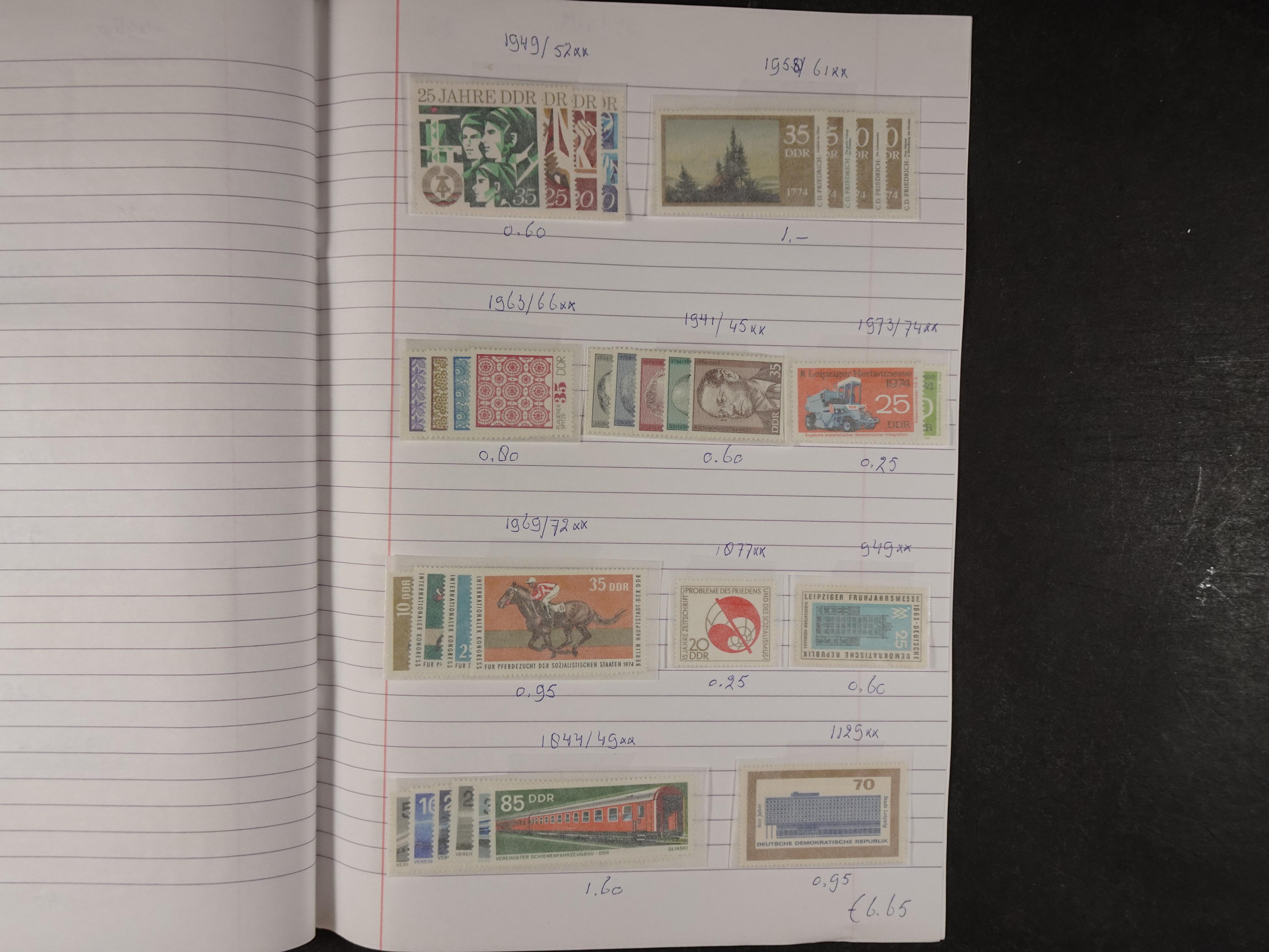 Mooie partij gelopen Rondzendboekjes.
Veel postfris.
Enorme restwaarde 637