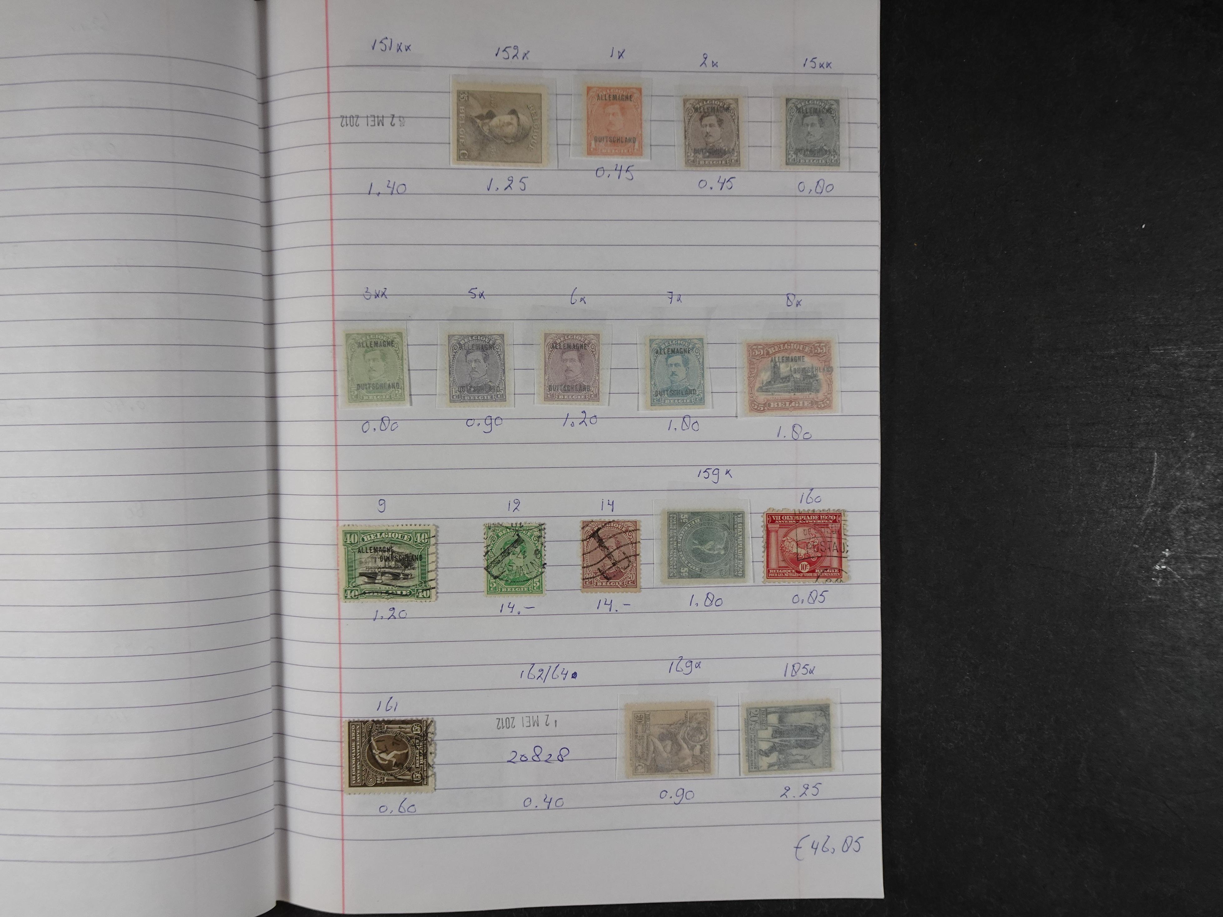 Mooie partij gelopen Rondzendboekjes.
Veel postfris.
Enorme restwaarde 659