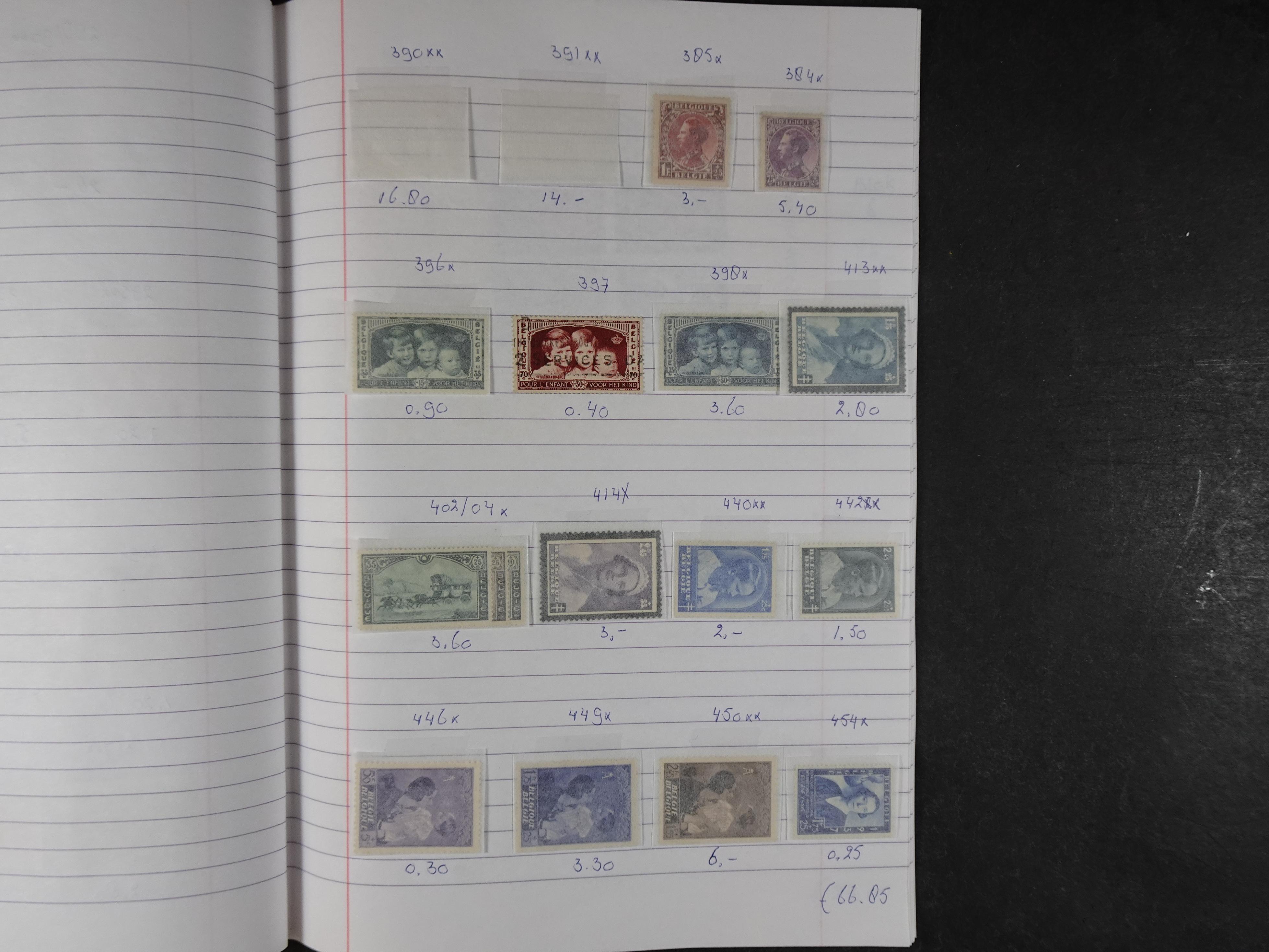 Mooie partij gelopen Rondzendboekjes.
Veel postfris.
Enorme restwaarde 663