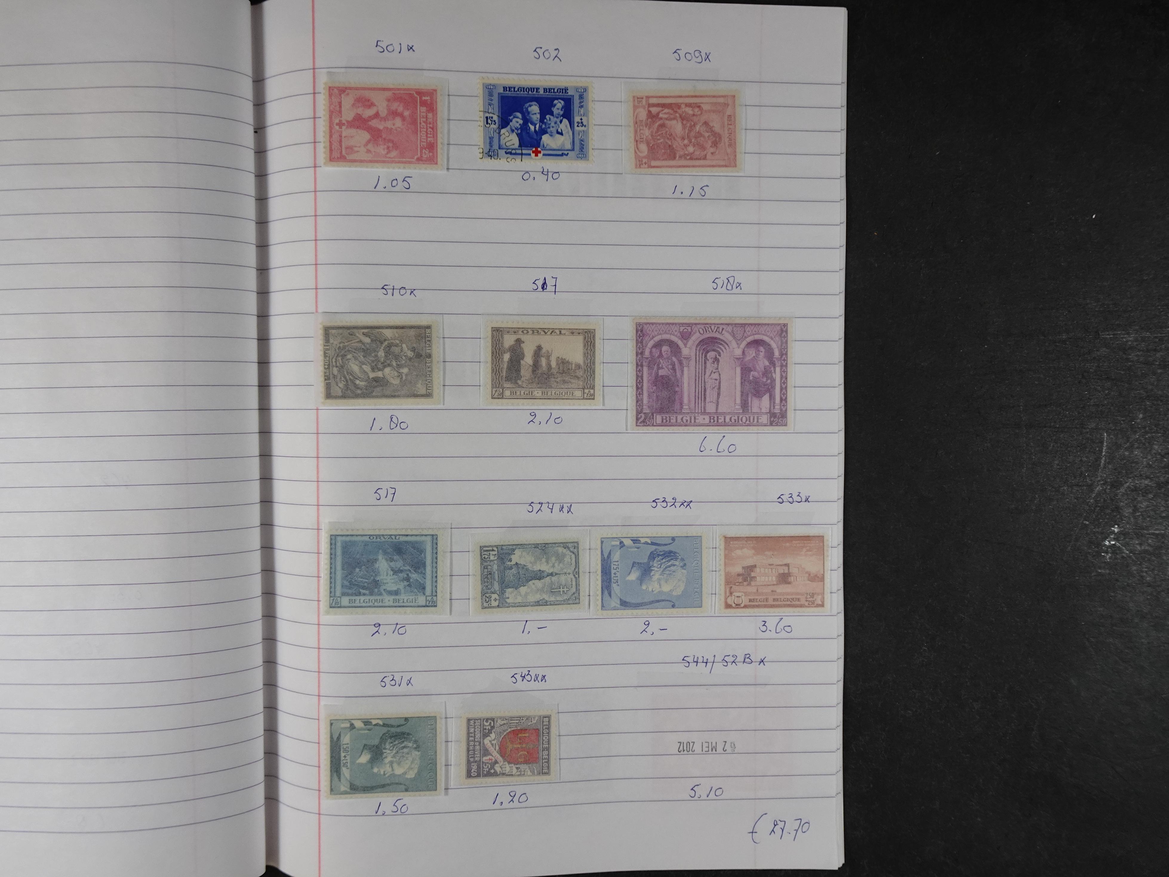 Mooie partij gelopen Rondzendboekjes.
Veel postfris.
Enorme restwaarde 665