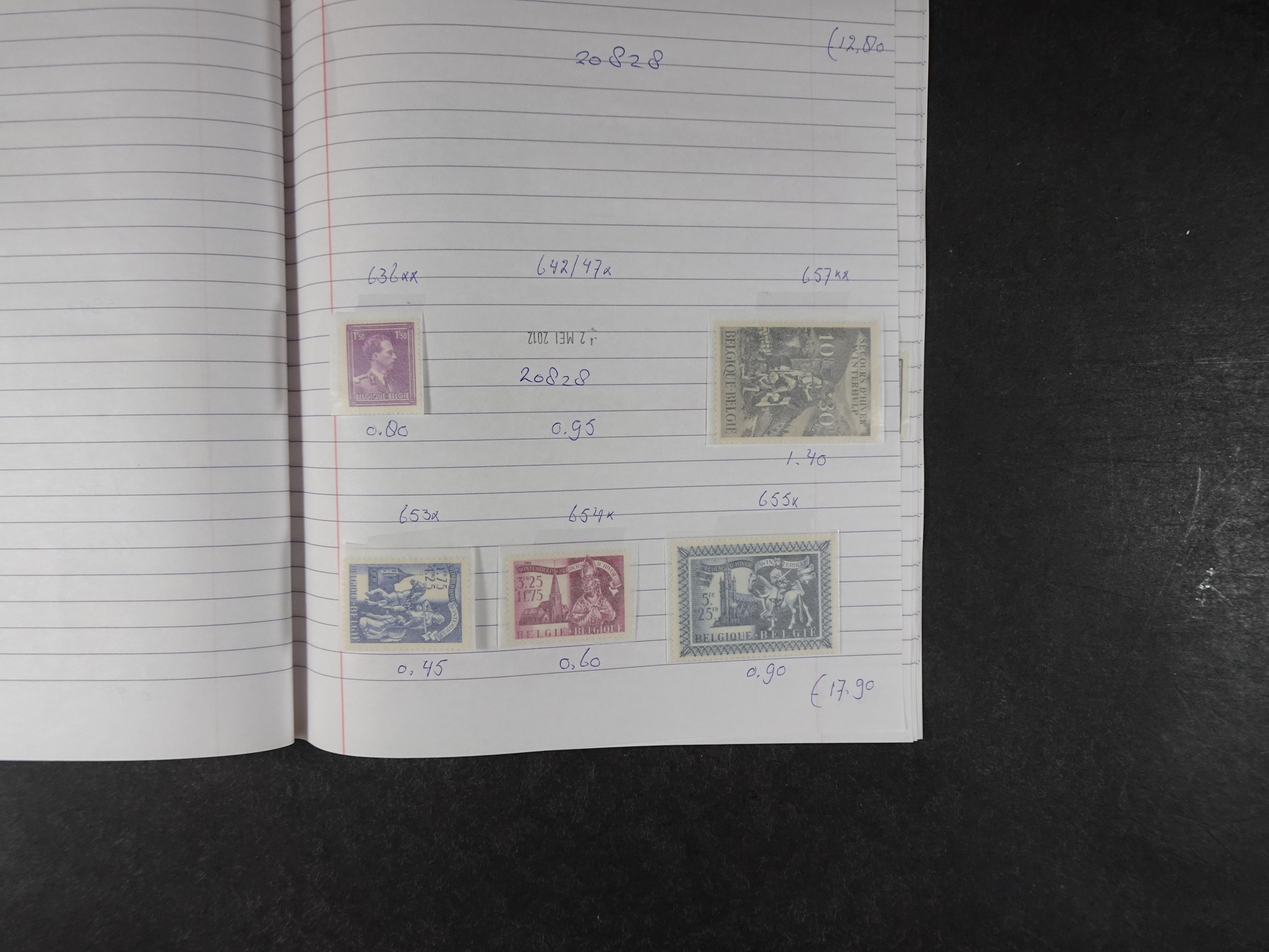 Mooie partij gelopen Rondzendboekjes.
Veel postfris.
Enorme restwaarde 667