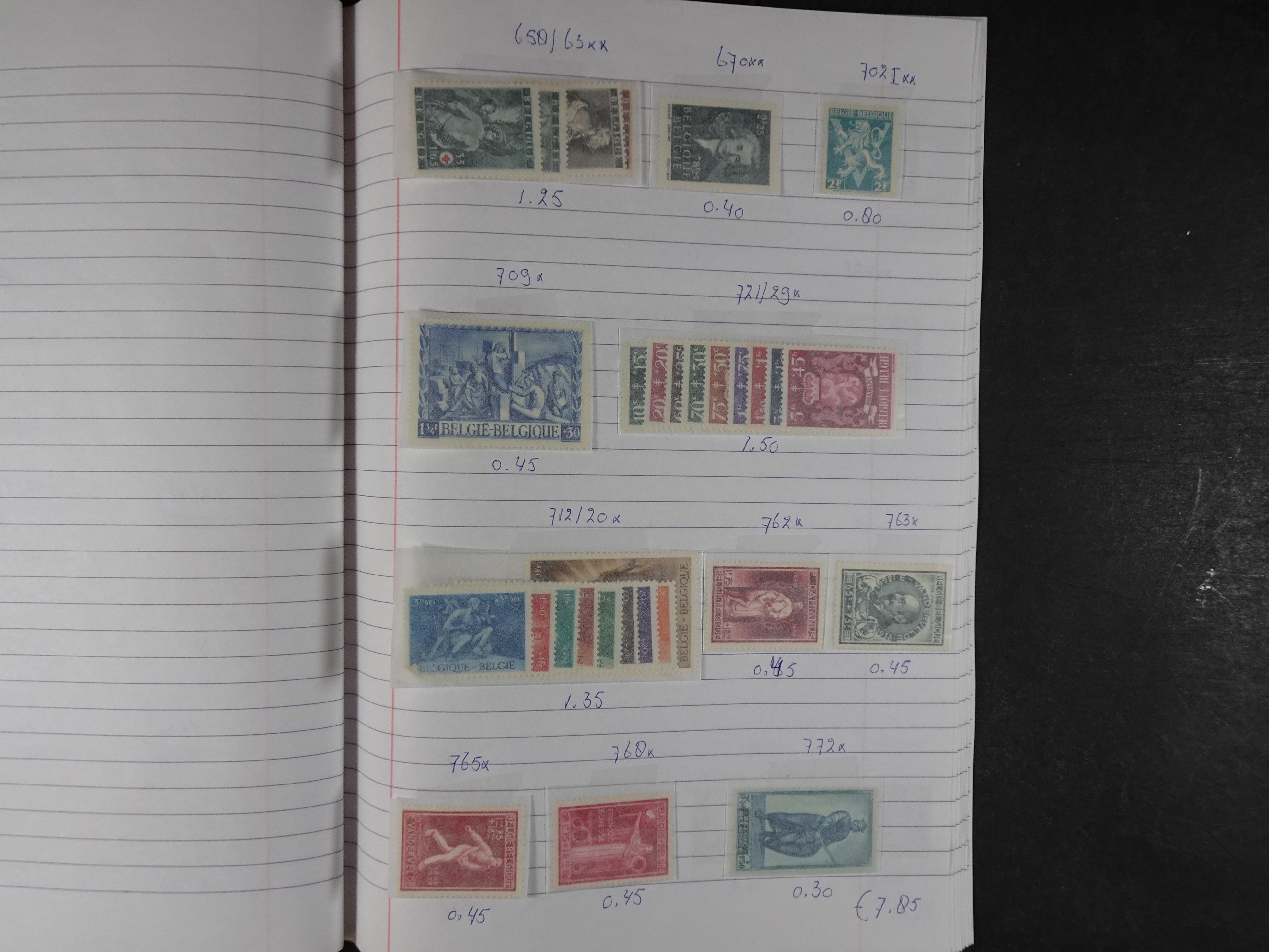 Mooie partij gelopen Rondzendboekjes.
Veel postfris.
Enorme restwaarde 668