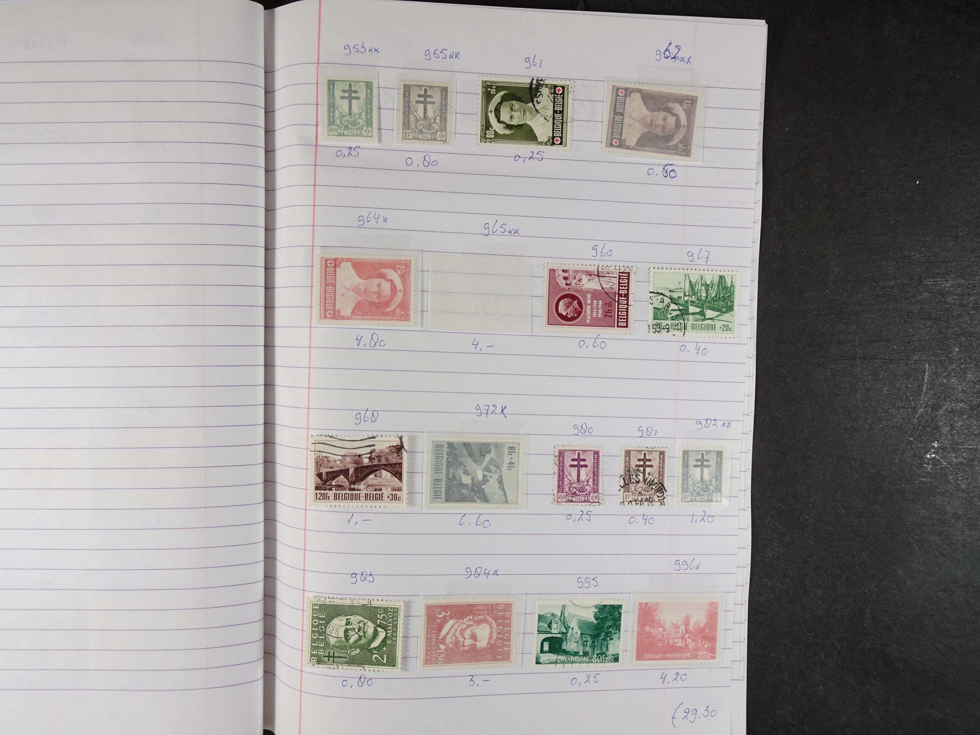 Mooie partij gelopen Rondzendboekjes.
Veel postfris.
Enorme restwaarde 672