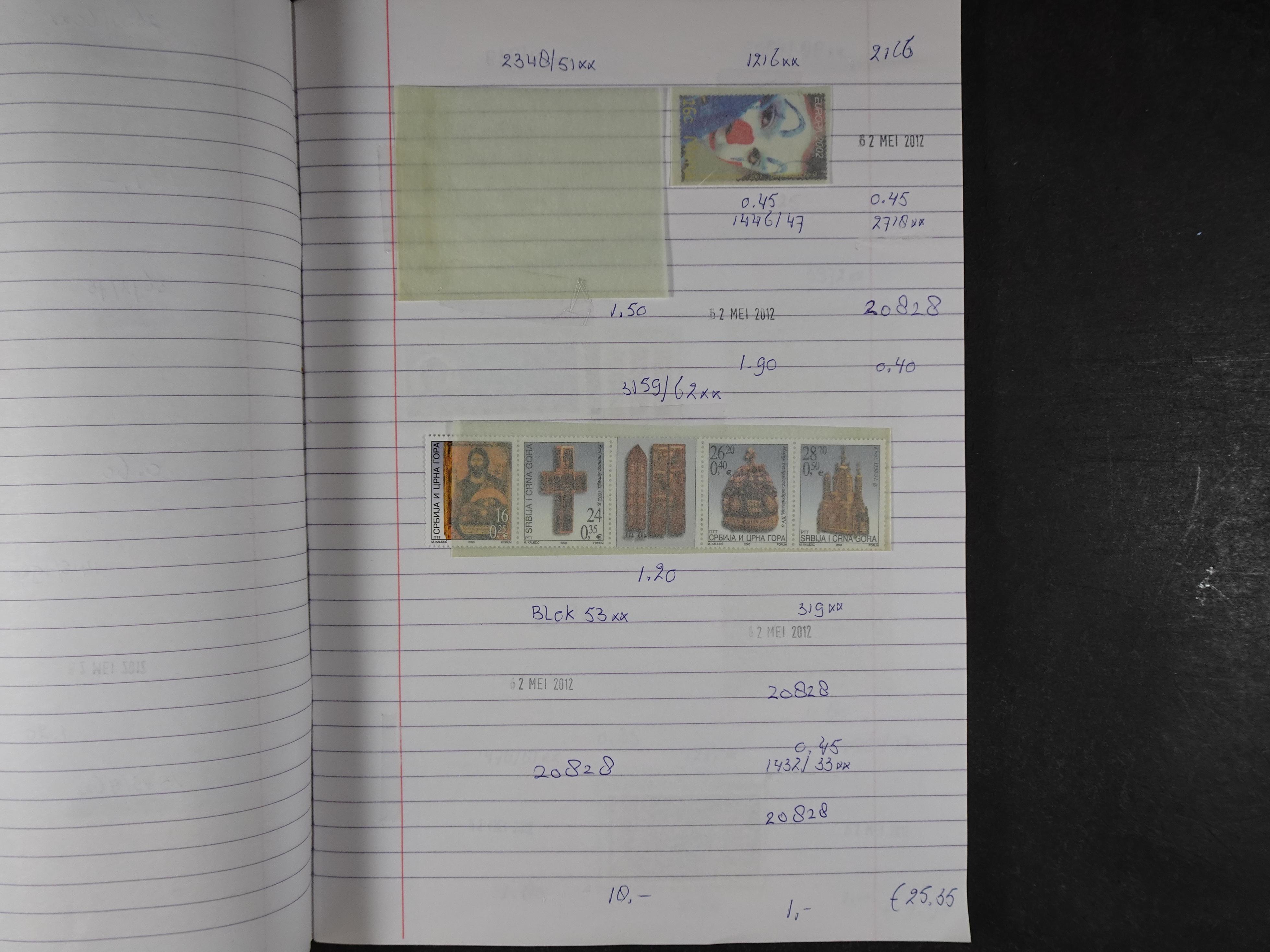 Mooie partij gelopen Rondzendboekjes.
Veel postfris.
Enorme restwaarde 685