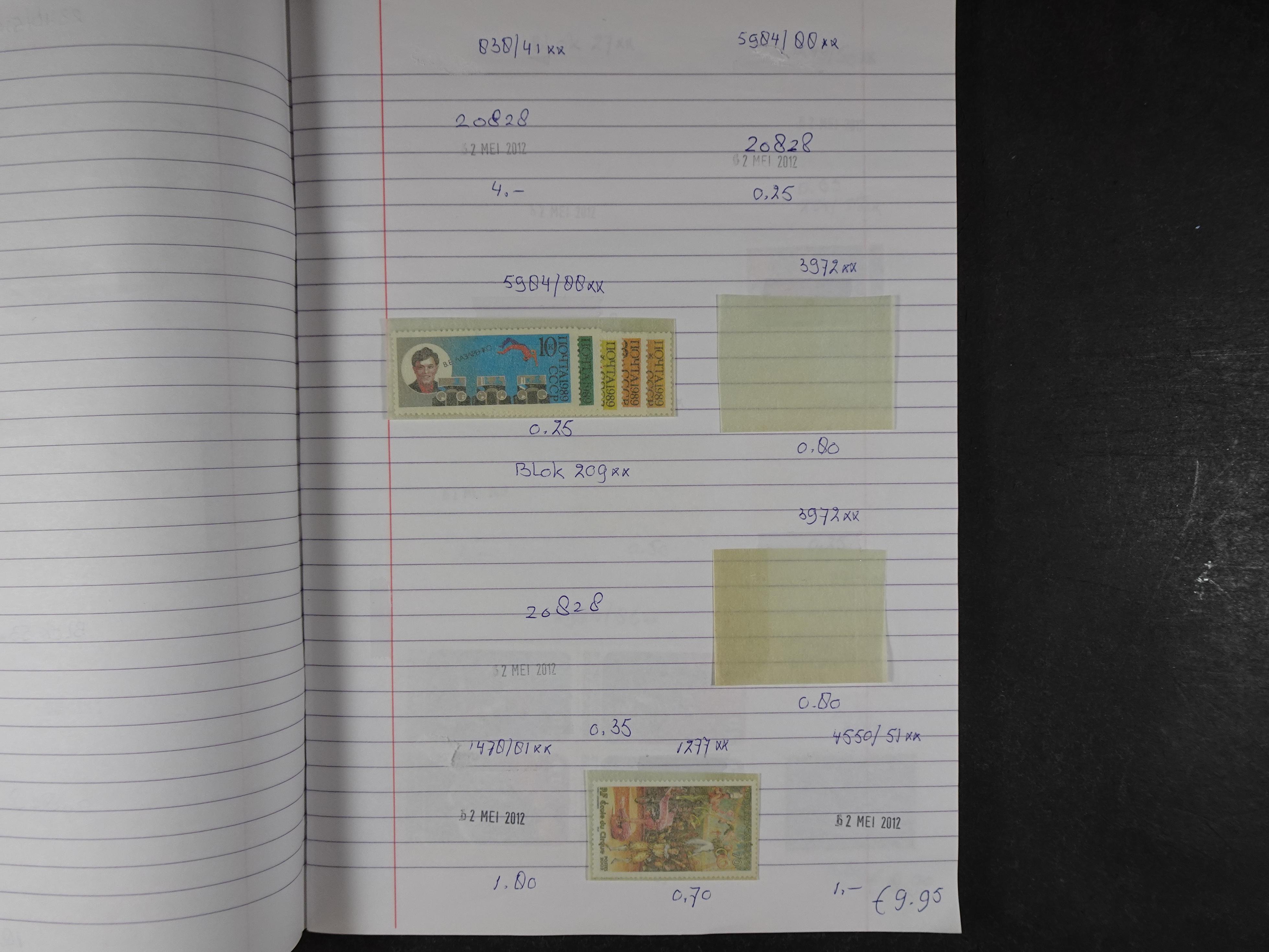 Mooie partij gelopen Rondzendboekjes.
Veel postfris.
Enorme restwaarde 686