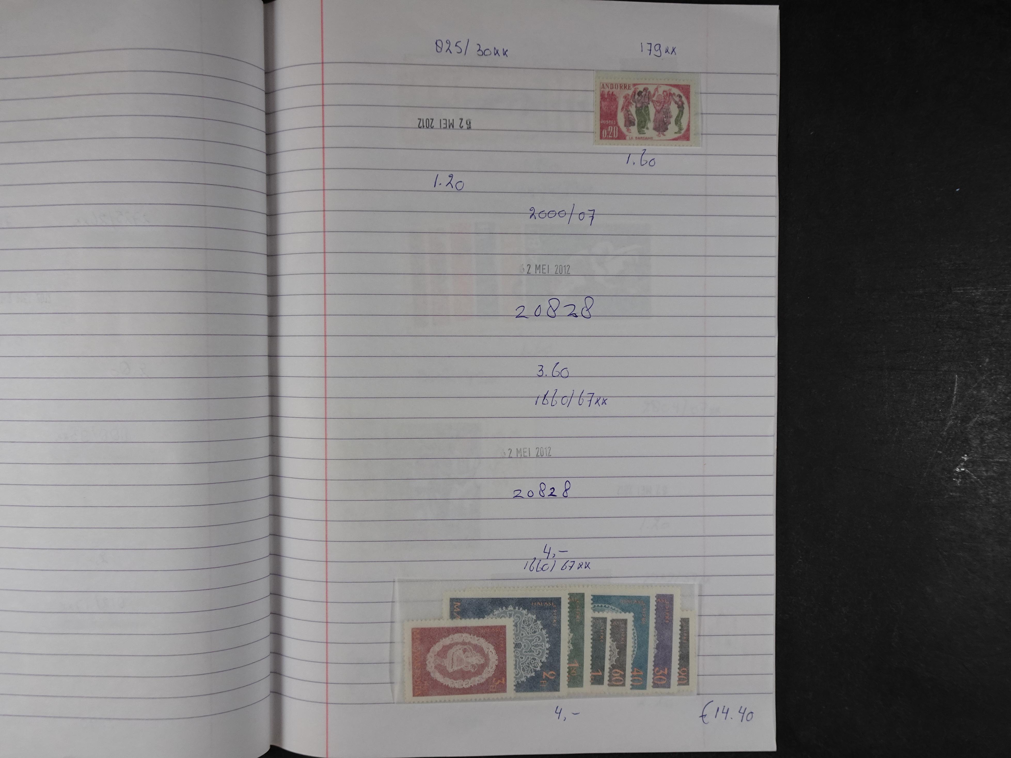 Mooie partij gelopen Rondzendboekjes.
Veel postfris.
Enorme restwaarde 698