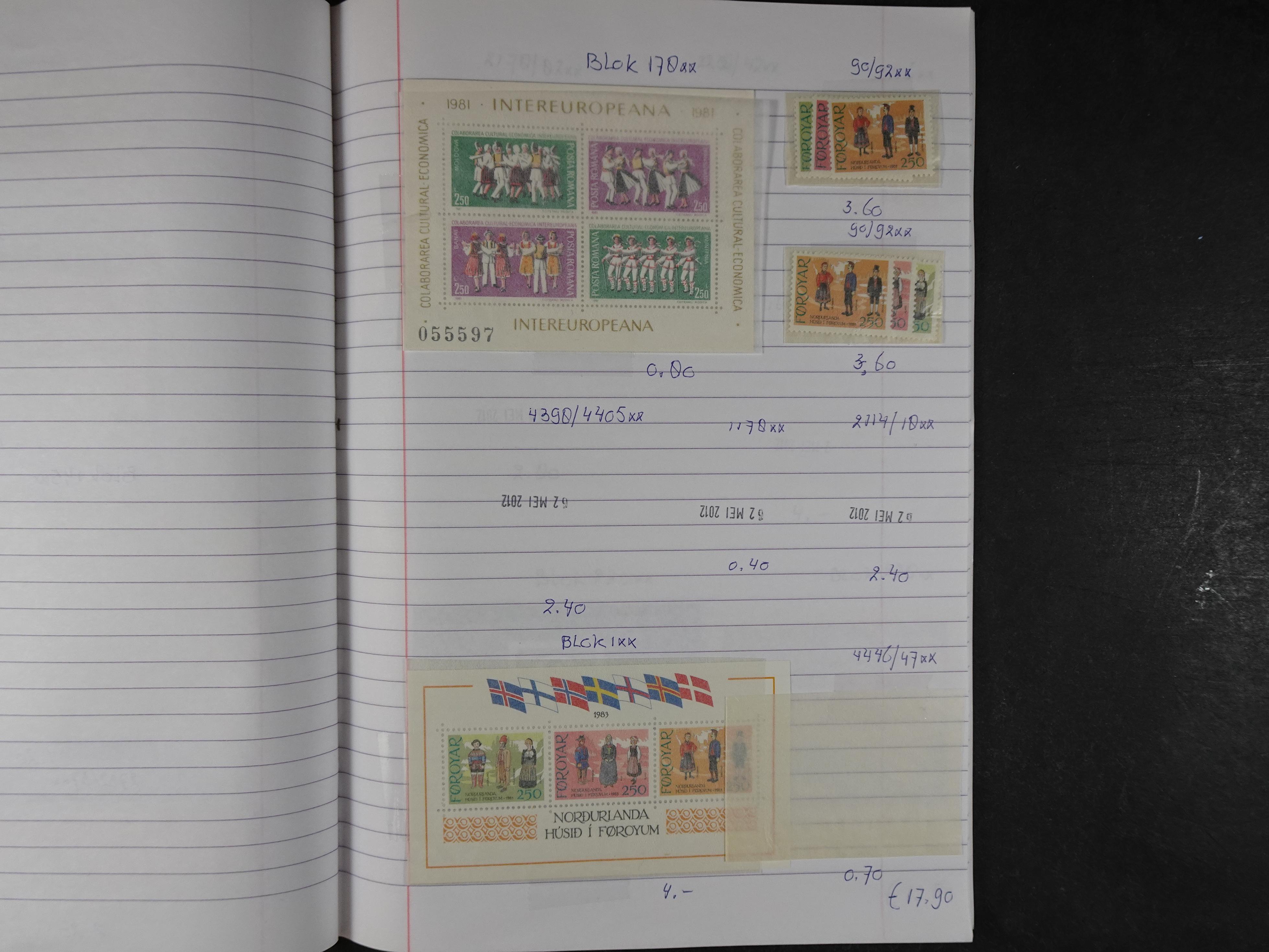 Mooie partij gelopen Rondzendboekjes.
Veel postfris.
Enorme restwaarde 700