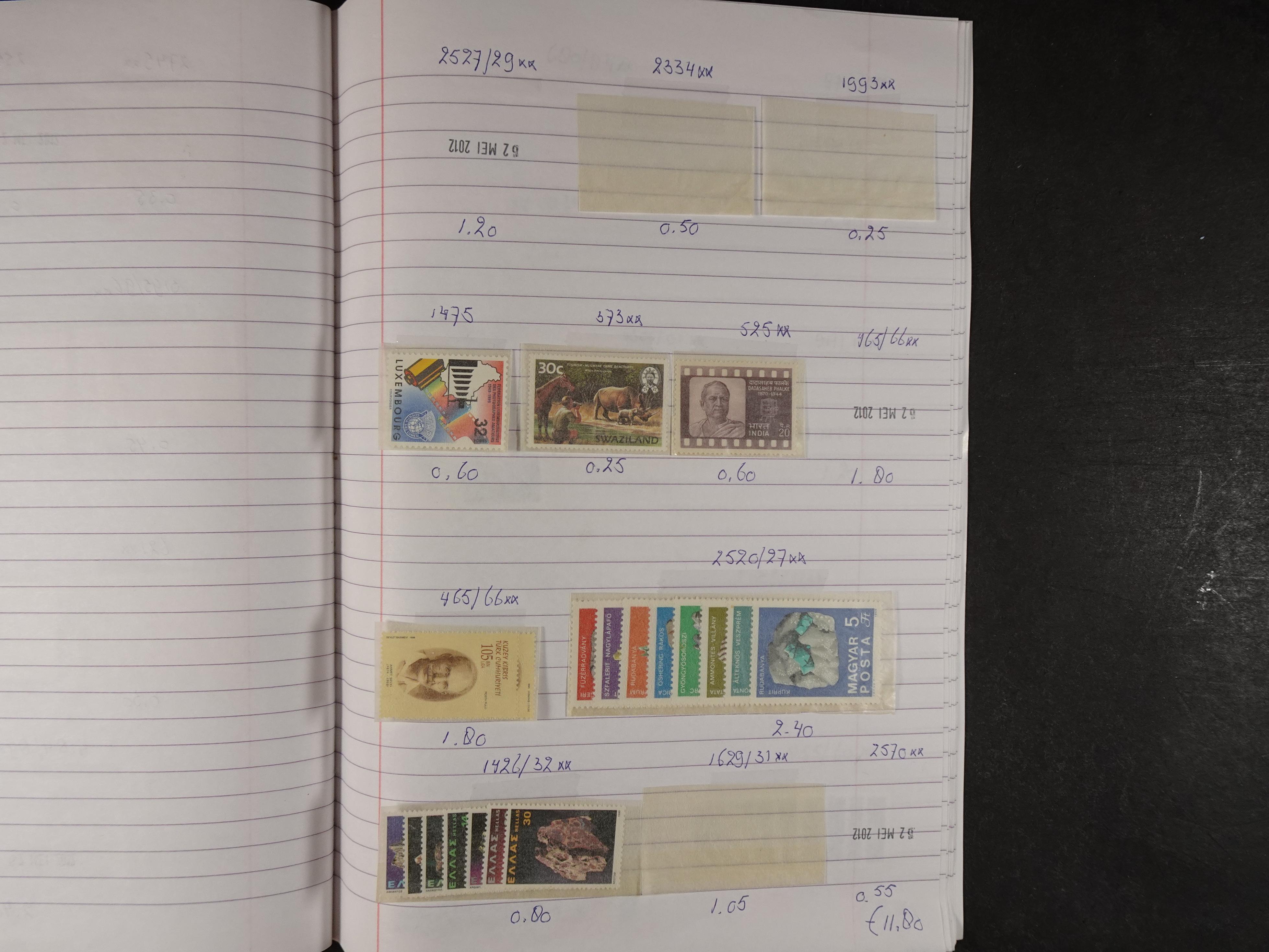 Mooie partij gelopen Rondzendboekjes.
Veel postfris.
Enorme restwaarde 707