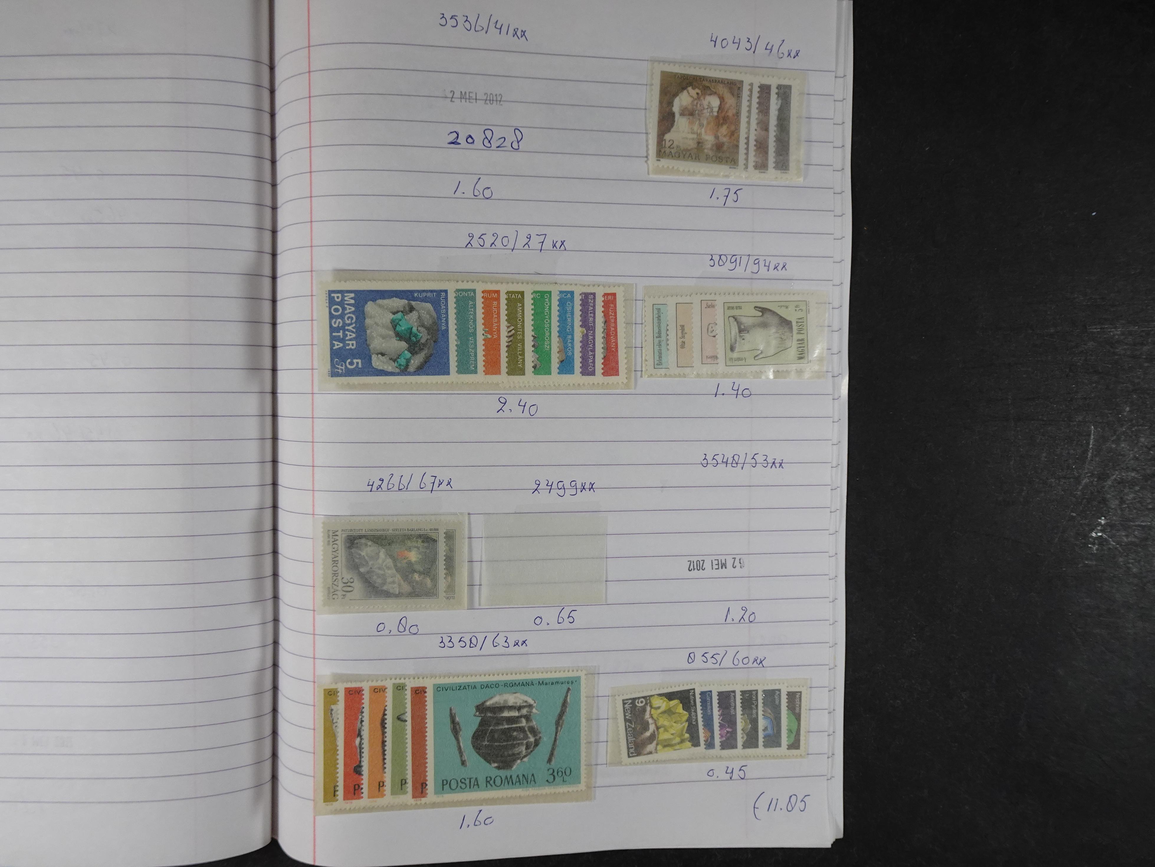 Mooie partij gelopen Rondzendboekjes.
Veel postfris.
Enorme restwaarde 710