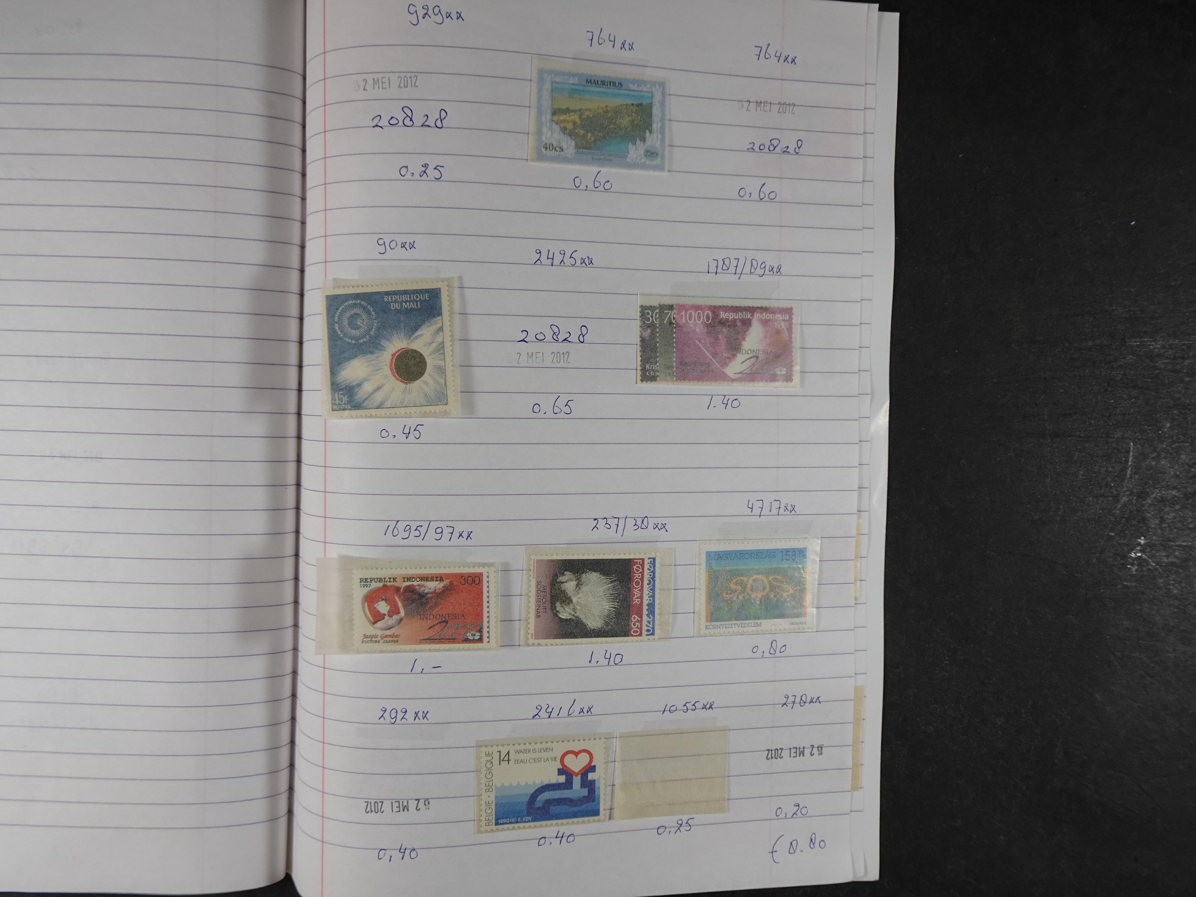 Mooie partij gelopen Rondzendboekjes.
Veel postfris.
Enorme restwaarde 713