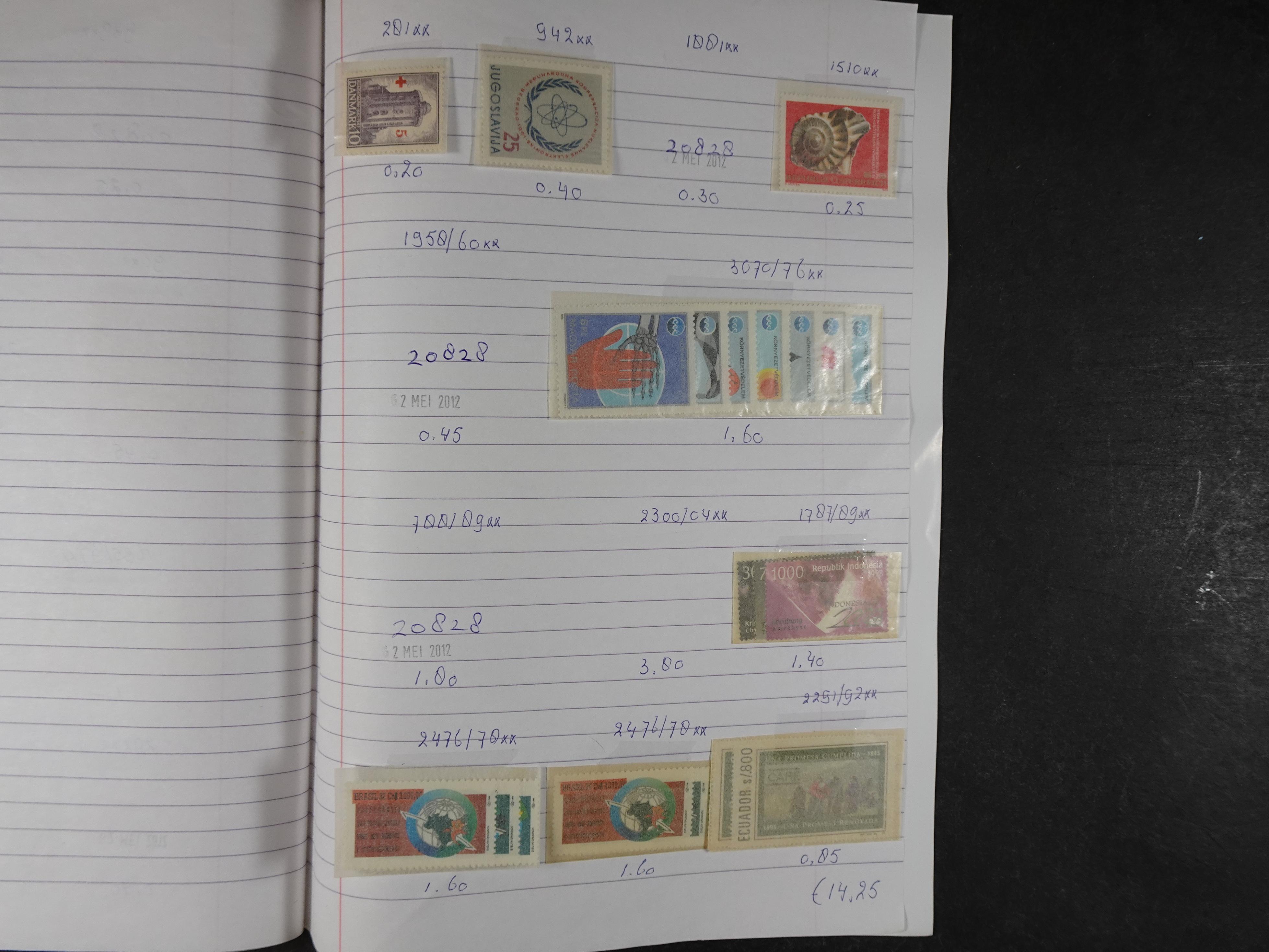 Mooie partij gelopen Rondzendboekjes.
Veel postfris.
Enorme restwaarde 714