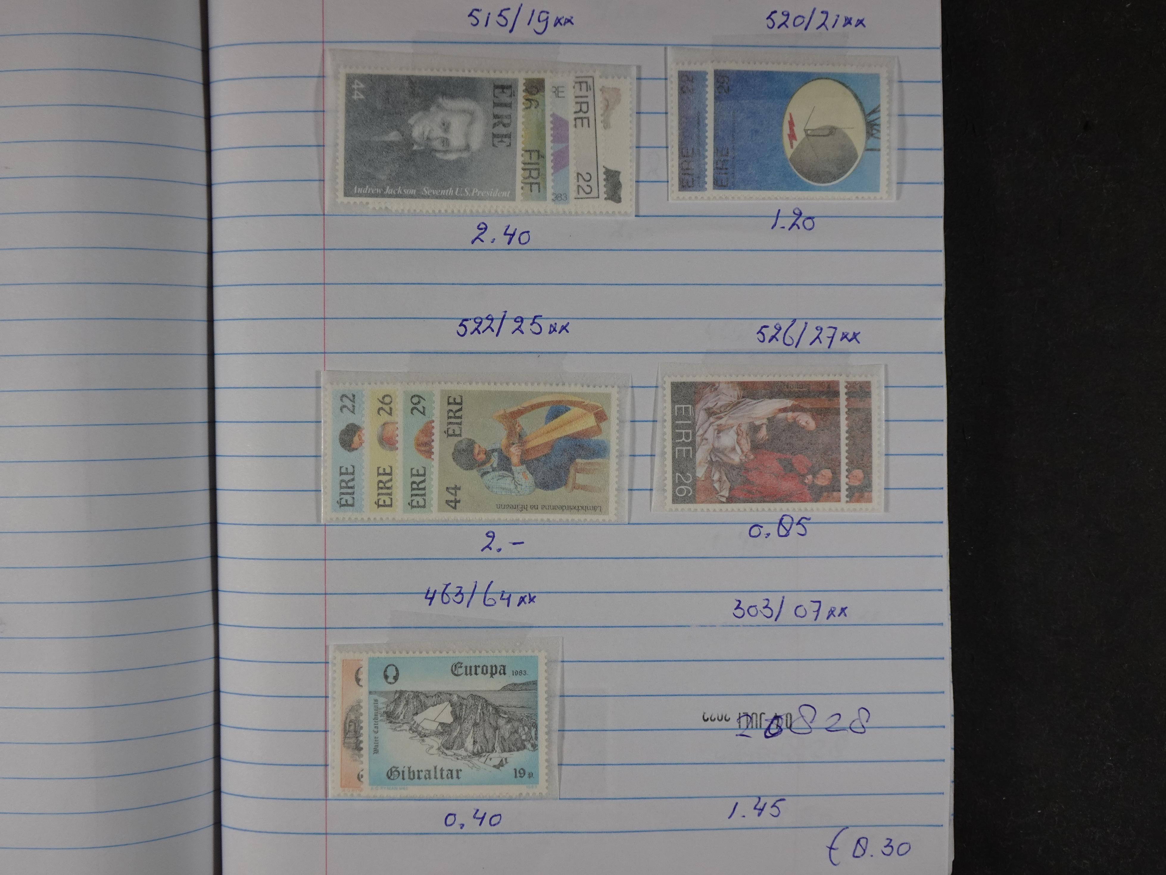 Mooie partij gelopen Rondzendboekjes.
Veel postfris.
Enorme restwaarde 758