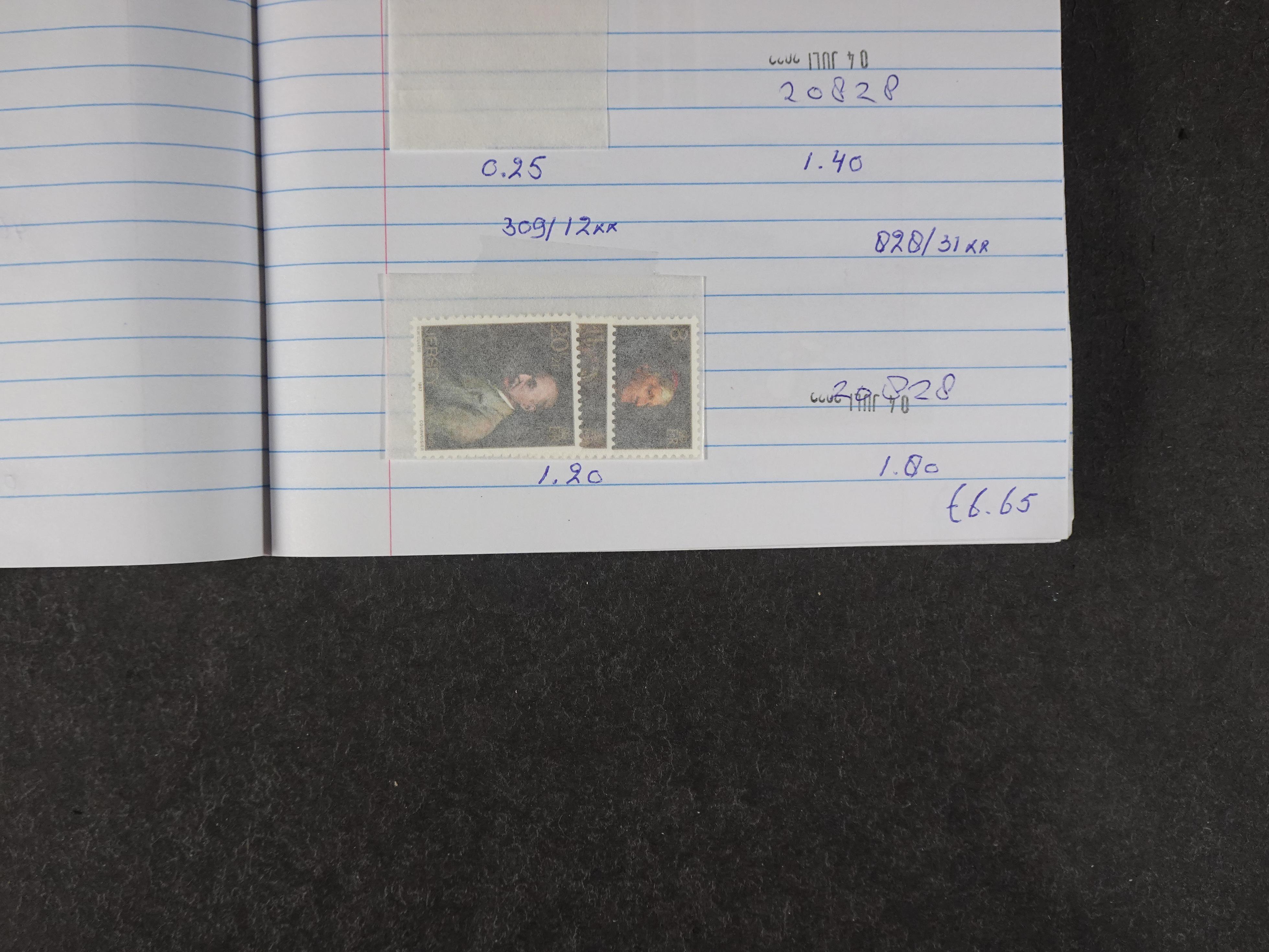 Mooie partij gelopen Rondzendboekjes.
Veel postfris.
Enorme restwaarde 759