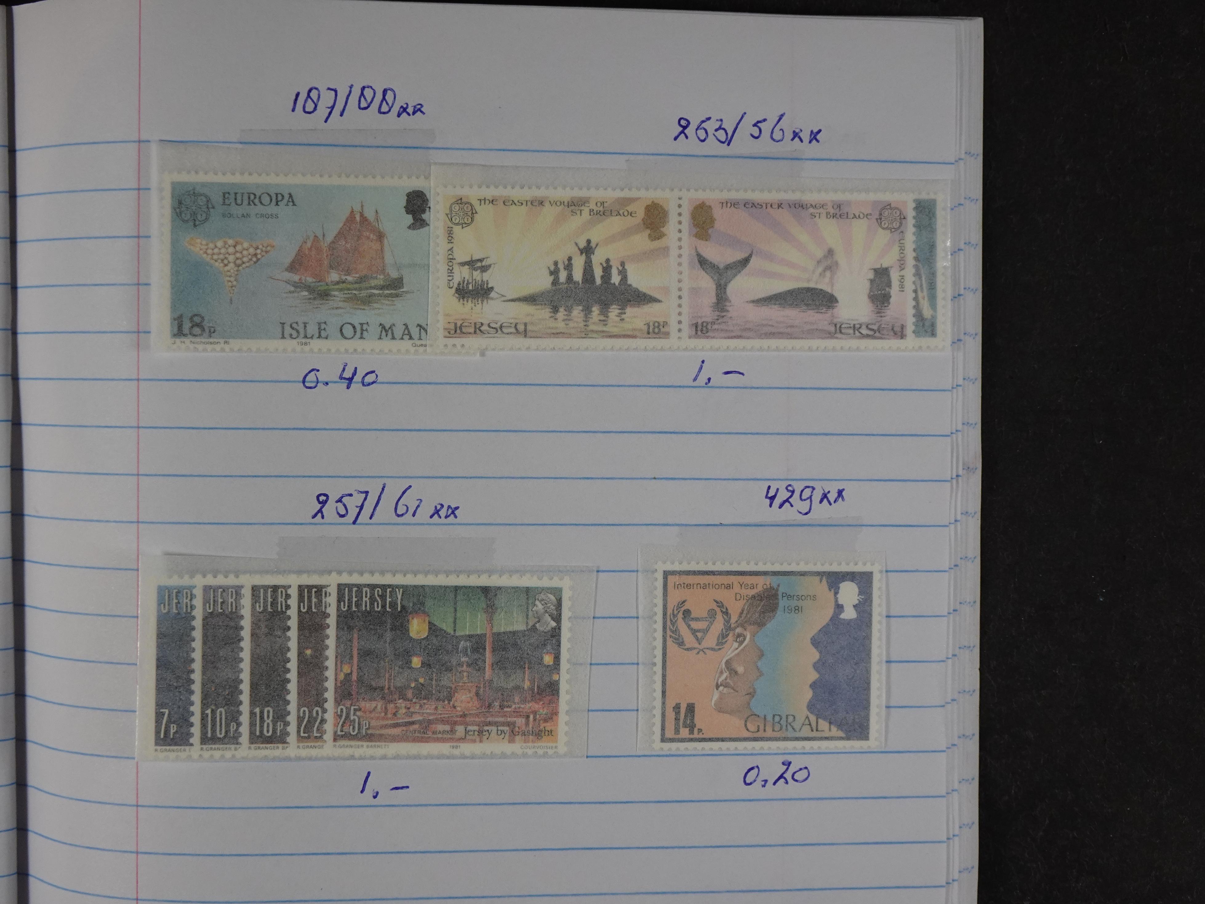 Mooie partij gelopen Rondzendboekjes.
Veel postfris.
Enorme restwaarde 771