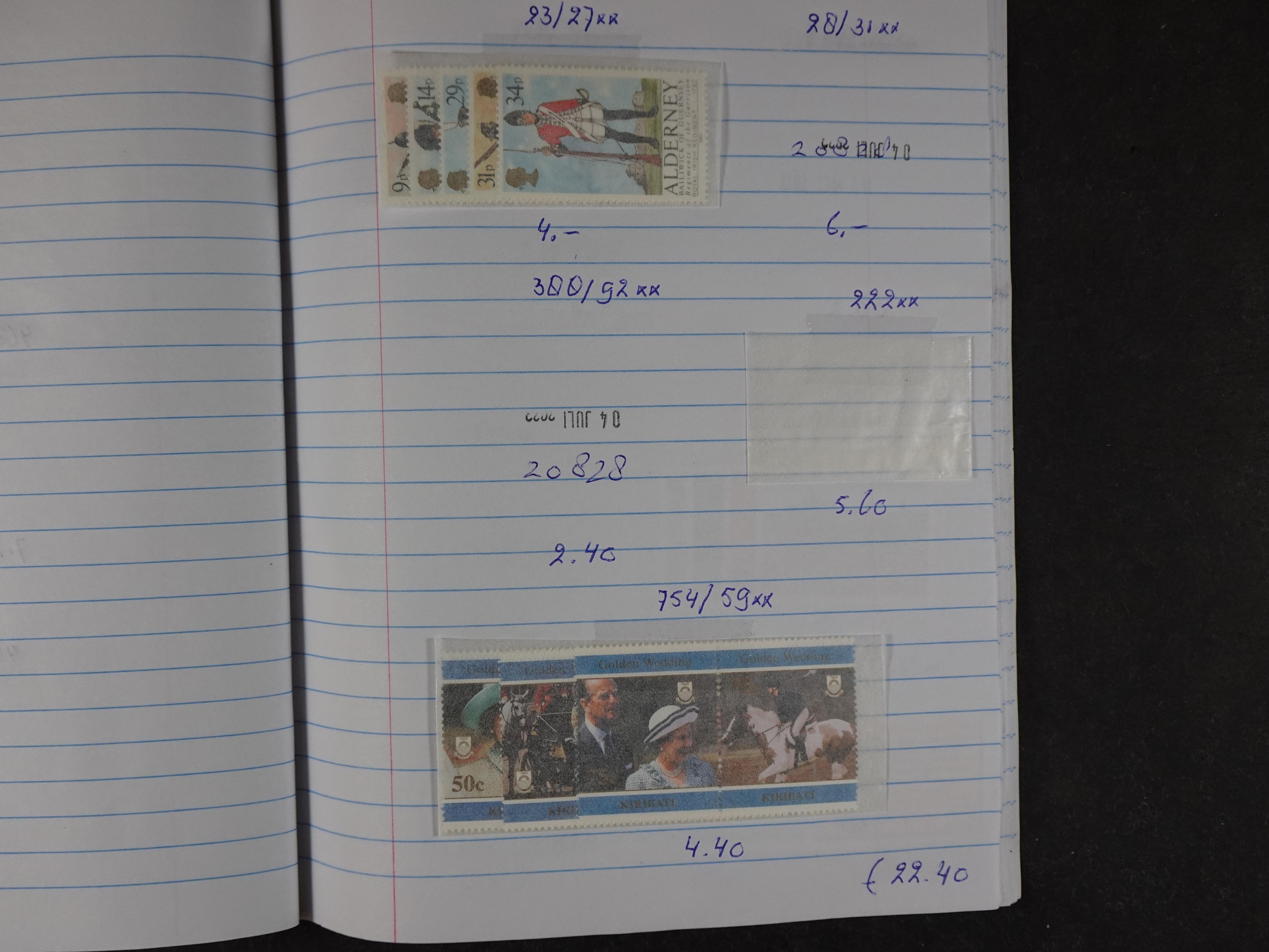 Mooie partij gelopen Rondzendboekjes.
Veel postfris.
Enorme restwaarde 772