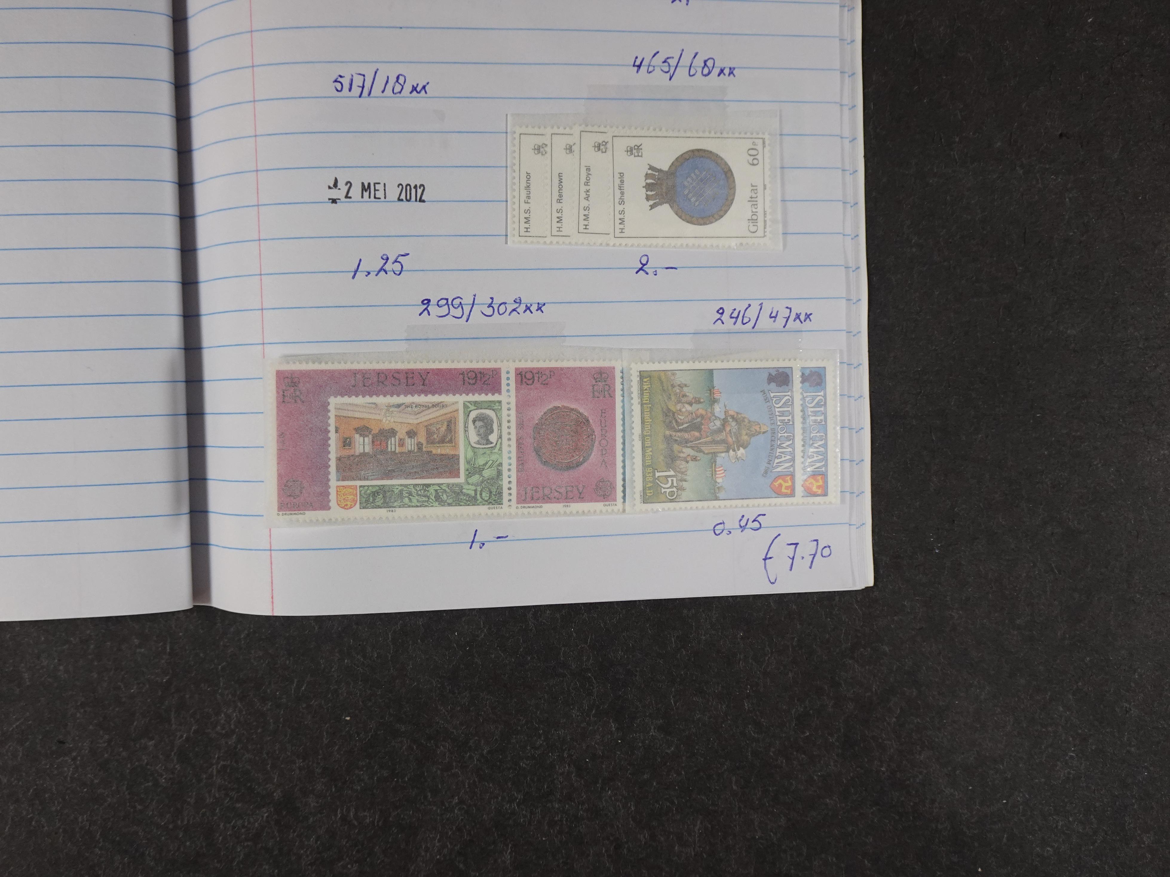 Mooie partij gelopen Rondzendboekjes.
Veel postfris.
Enorme restwaarde 781