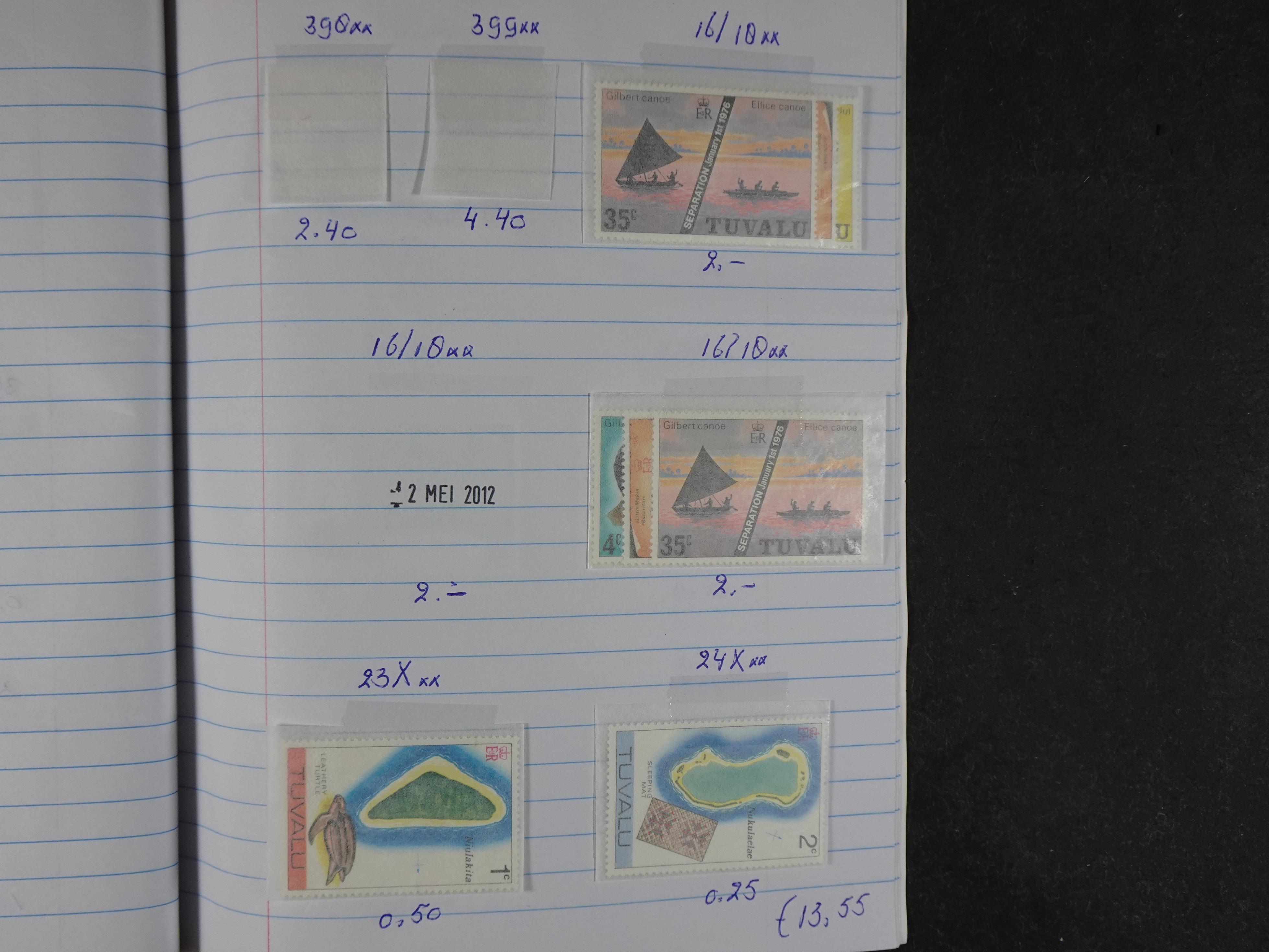 Mooie partij gelopen Rondzendboekjes.
Veel postfris.
Enorme restwaarde 785