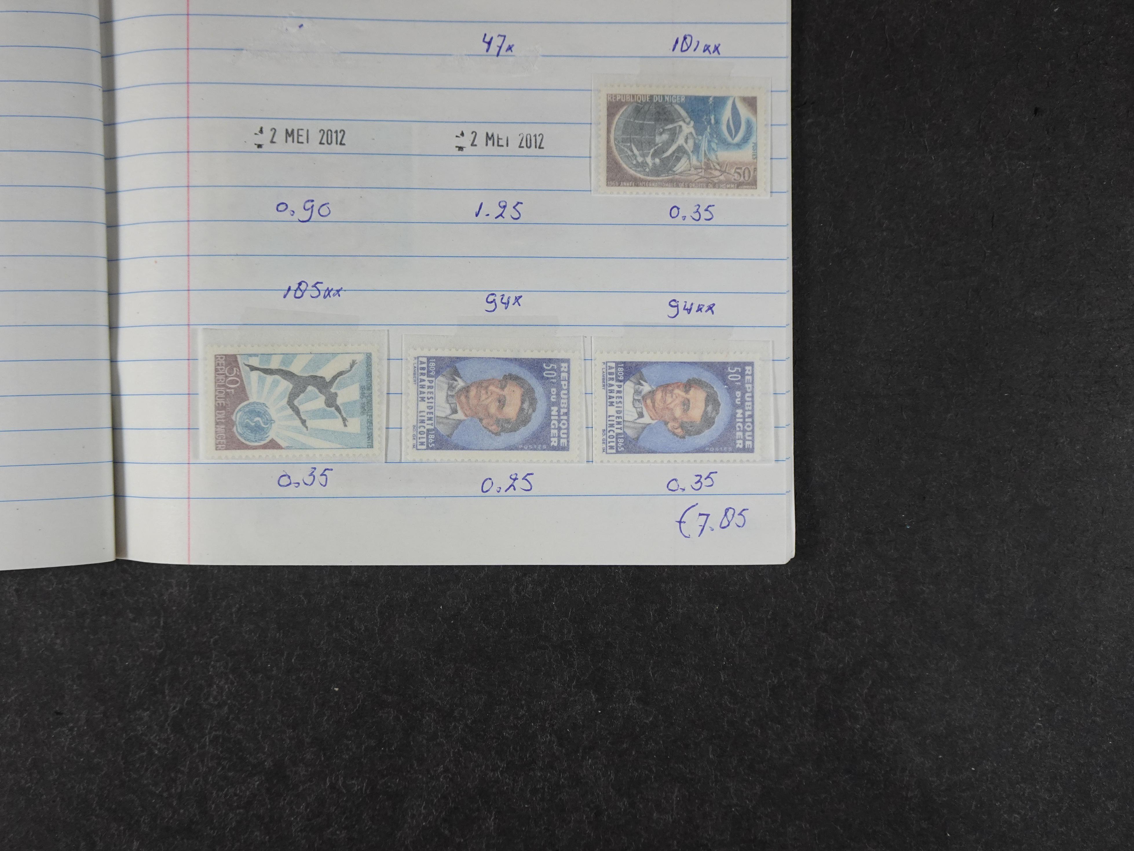 Mooie partij gelopen Rondzendboekjes.
Veel postfris.
Enorme restwaarde 822