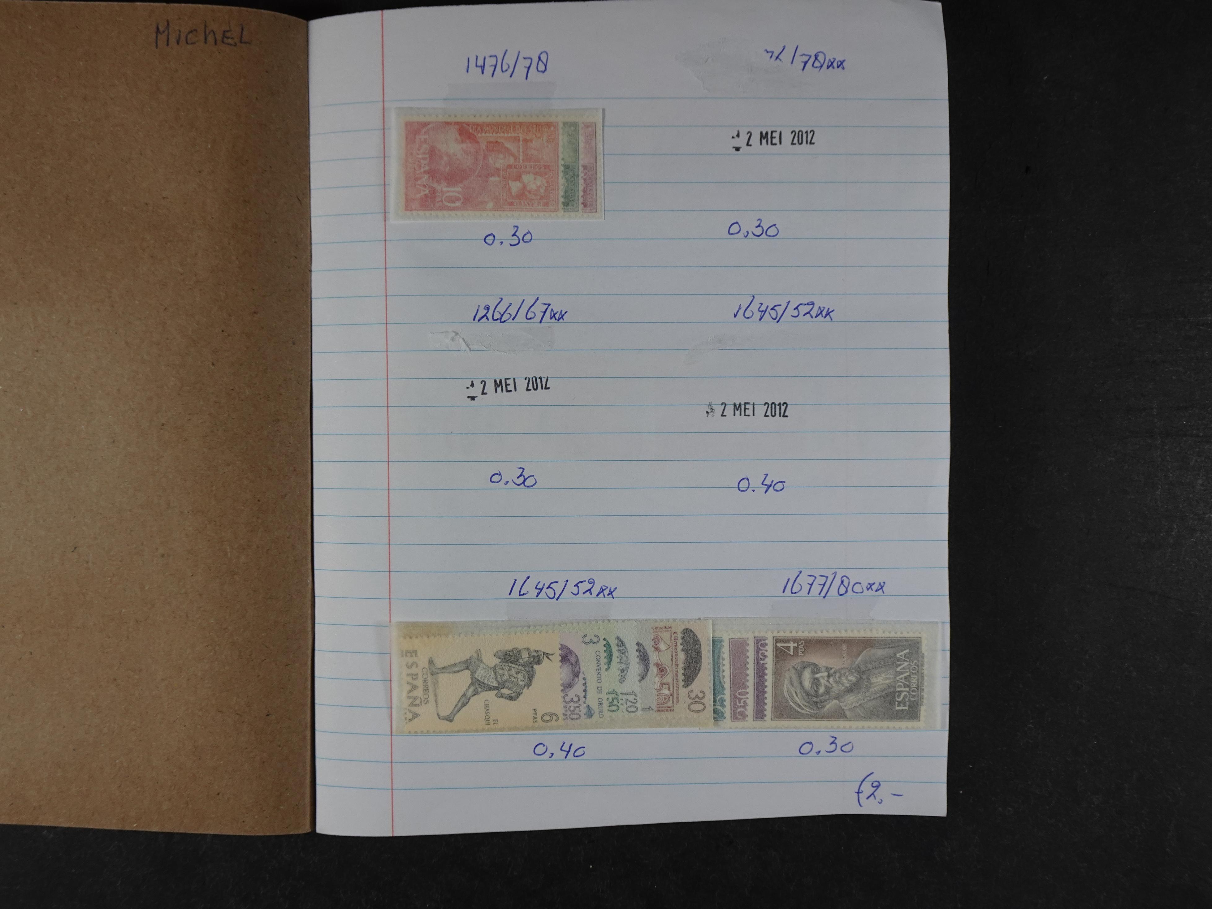 Mooie partij gelopen Rondzendboekjes.
Veel postfris.
Enorme restwaarde 864