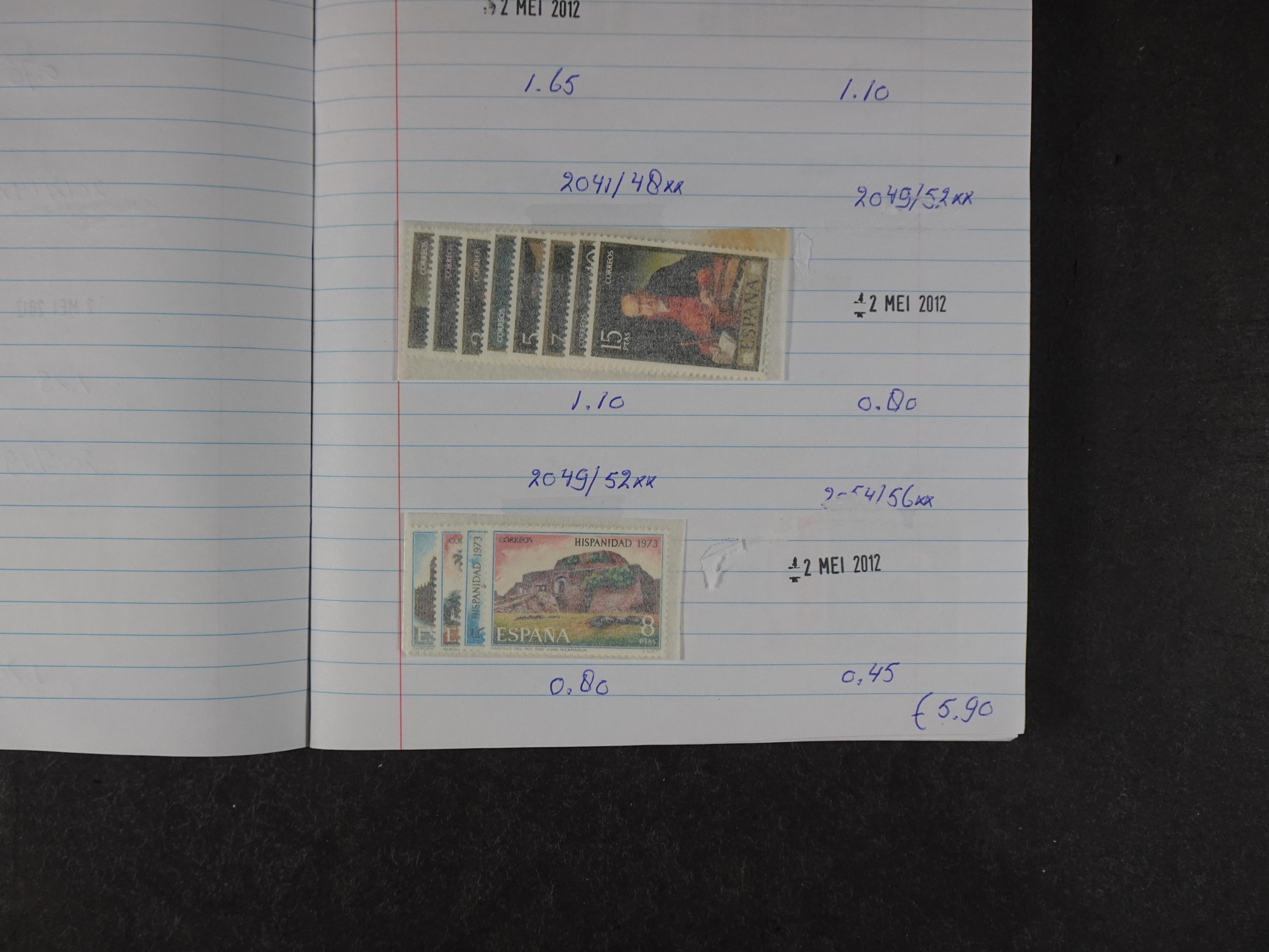 Mooie partij gelopen Rondzendboekjes.
Veel postfris.
Enorme restwaarde 875