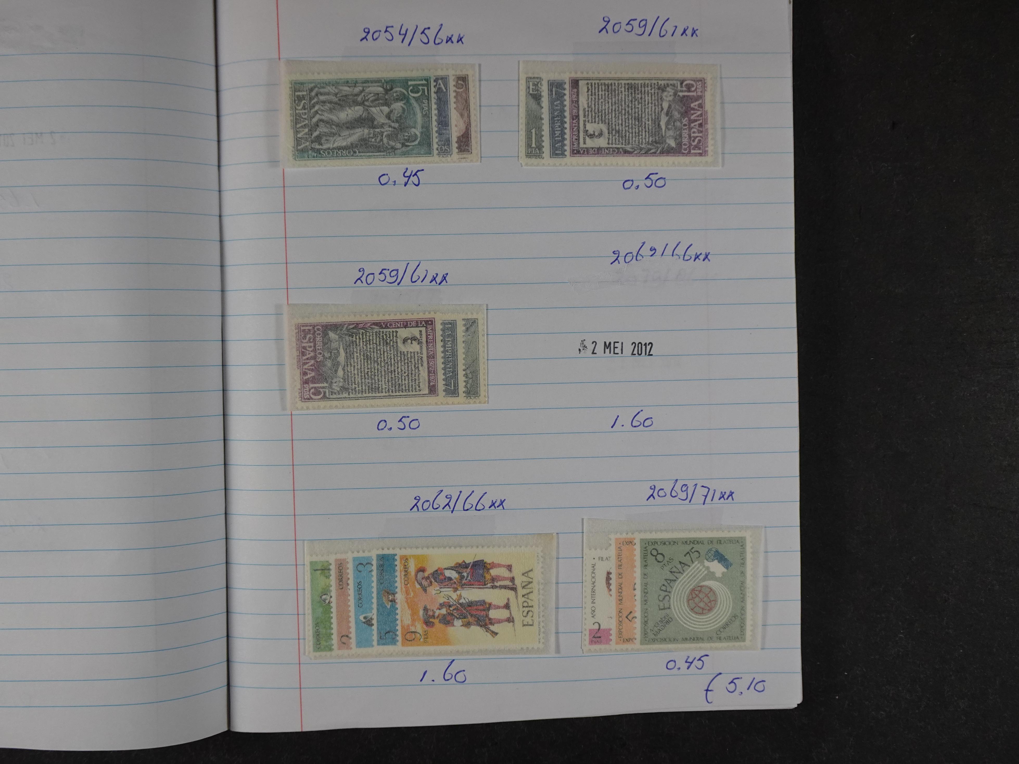 Mooie partij gelopen Rondzendboekjes.
Veel postfris.
Enorme restwaarde 876