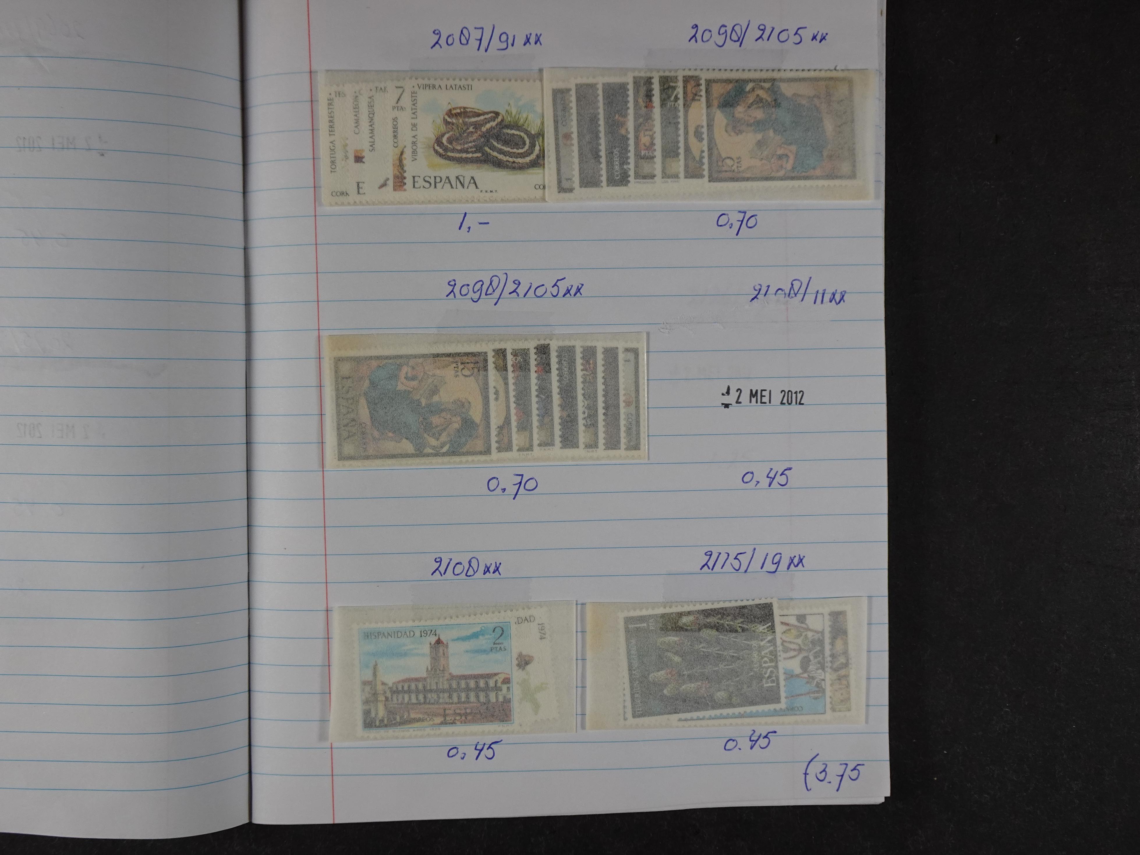 Mooie partij gelopen Rondzendboekjes.
Veel postfris.
Enorme restwaarde 878