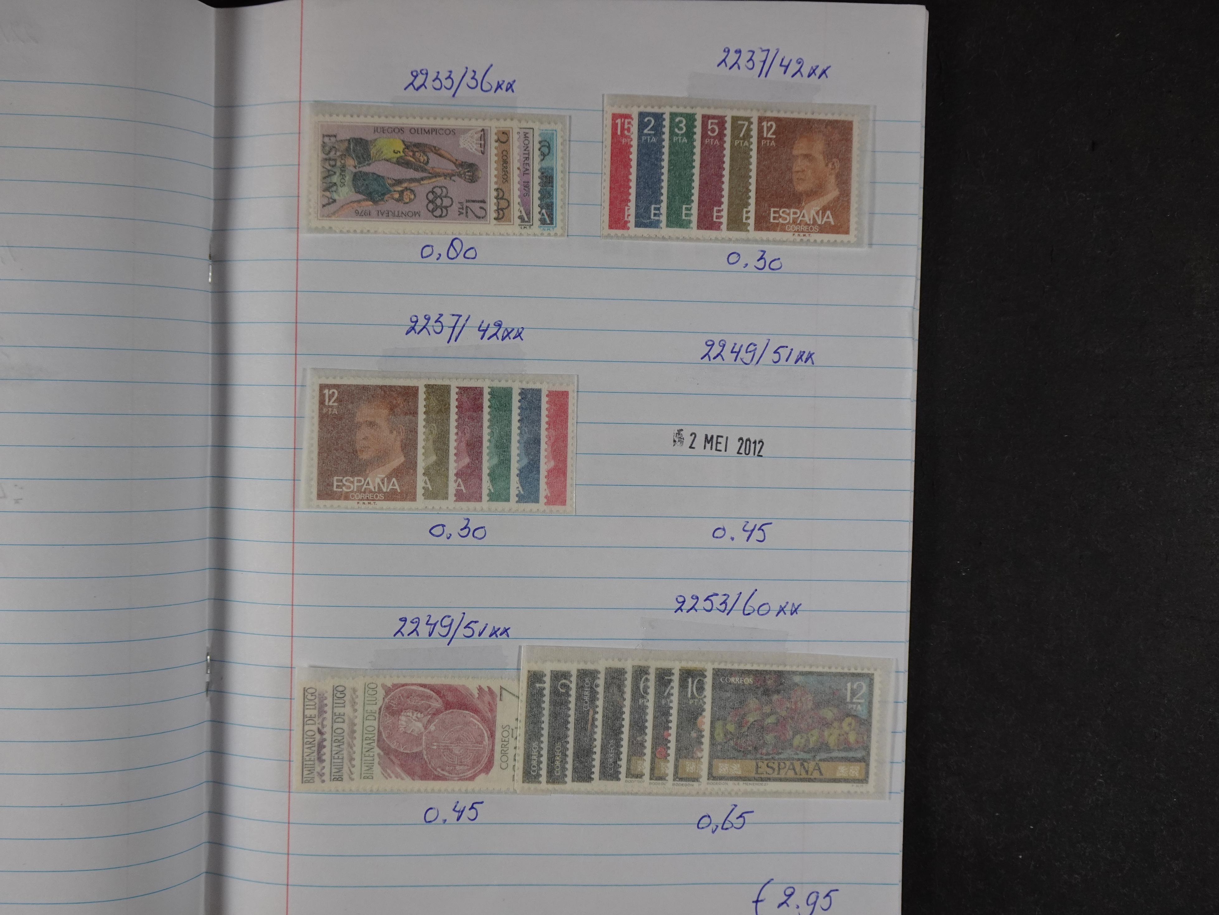 Mooie partij gelopen Rondzendboekjes.
Veel postfris.
Enorme restwaarde 884