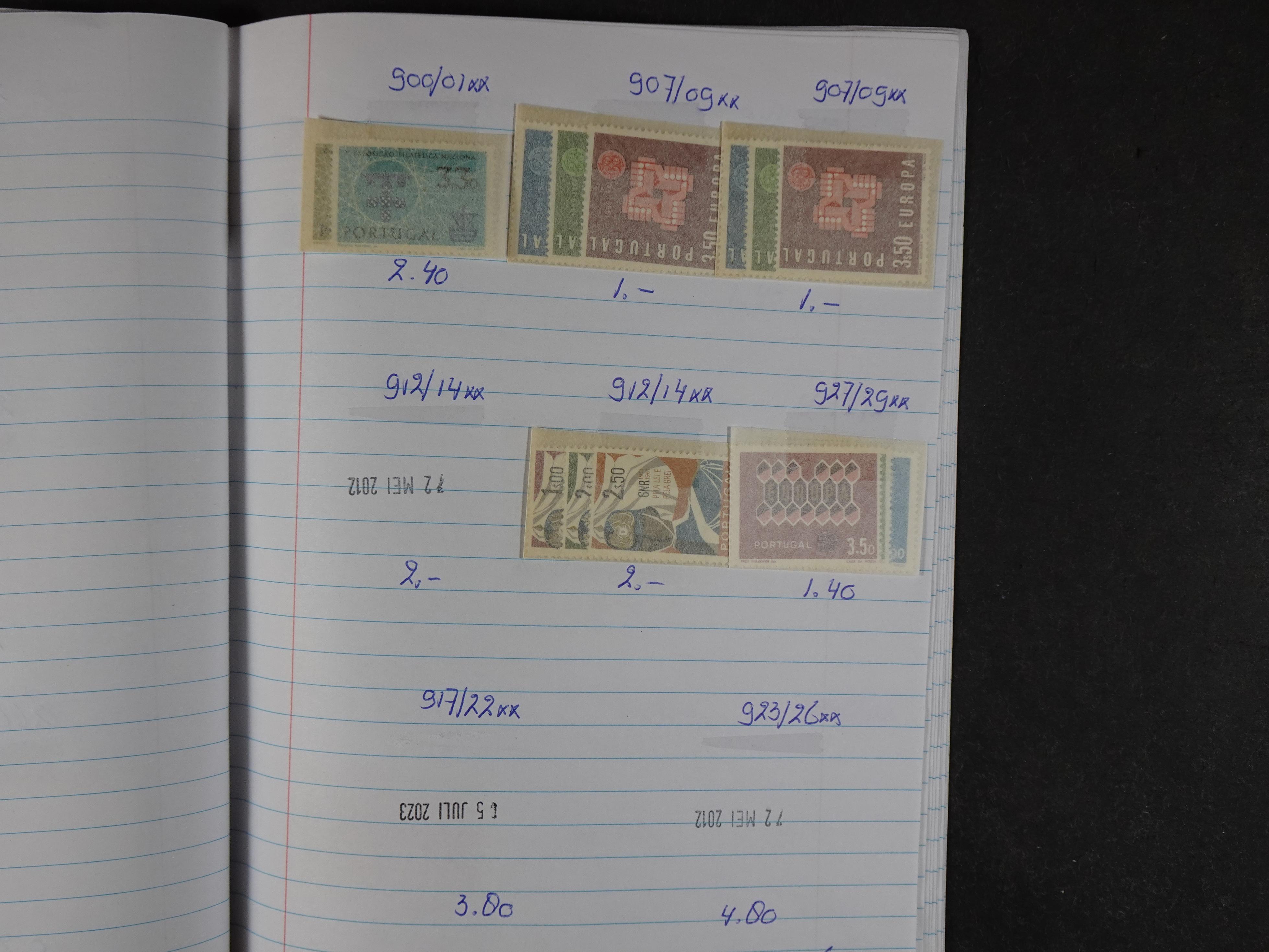 Mooie partij gelopen Rondzendboekjes.
Veel postfris.
Enorme restwaarde 891