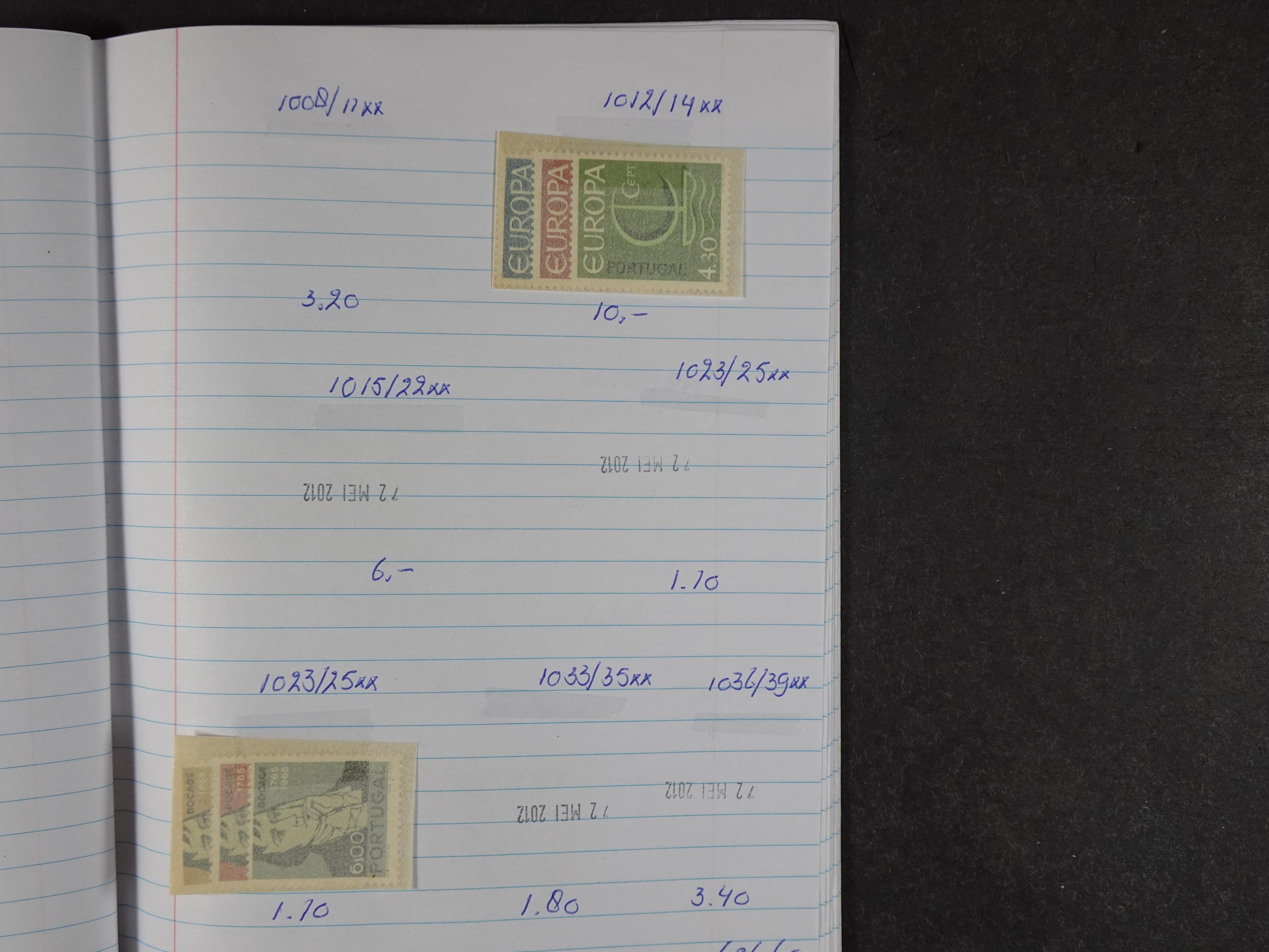 Mooie partij gelopen Rondzendboekjes.
Veel postfris.
Enorme restwaarde 894