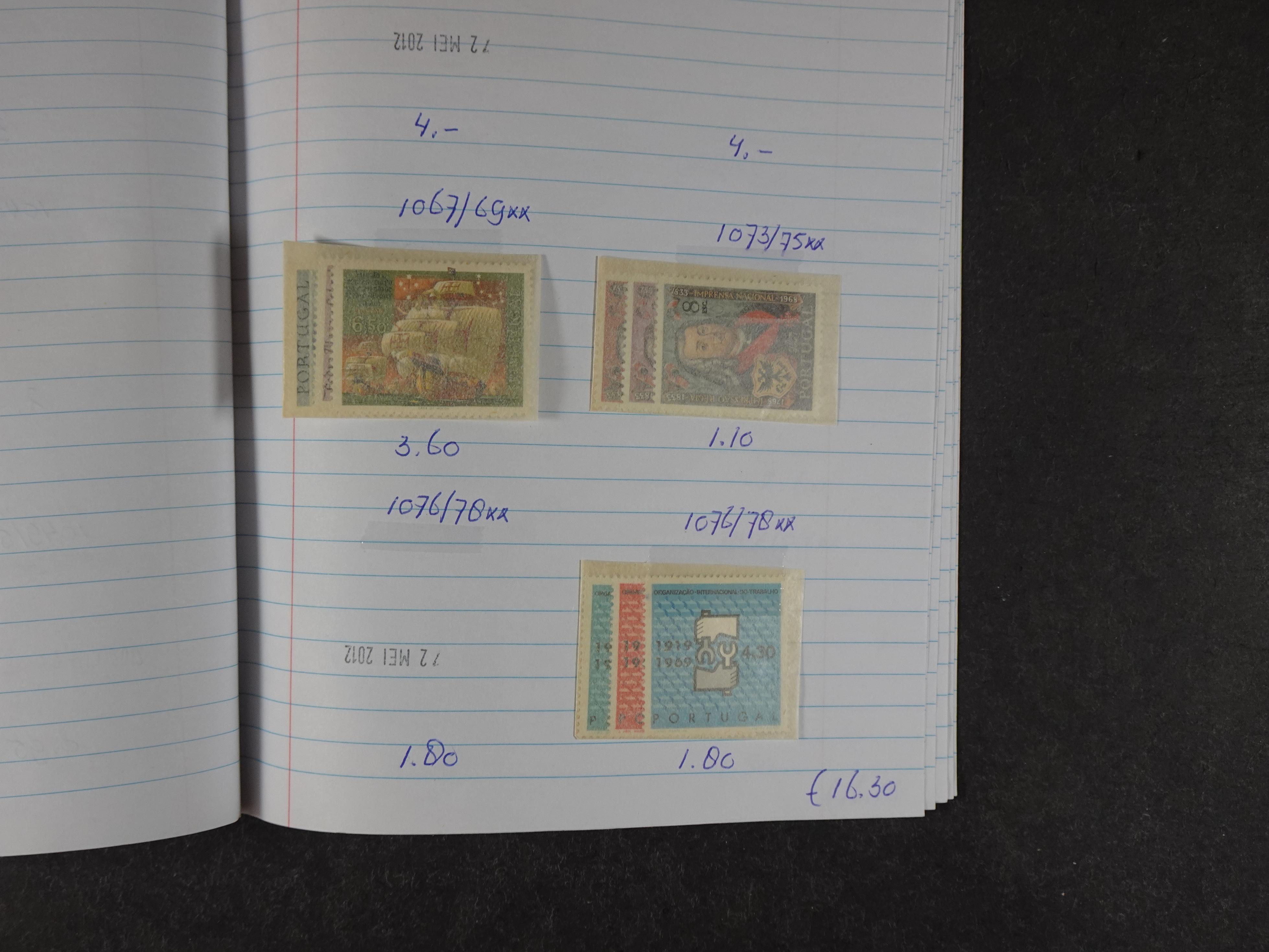 Mooie partij gelopen Rondzendboekjes.
Veel postfris.
Enorme restwaarde 896