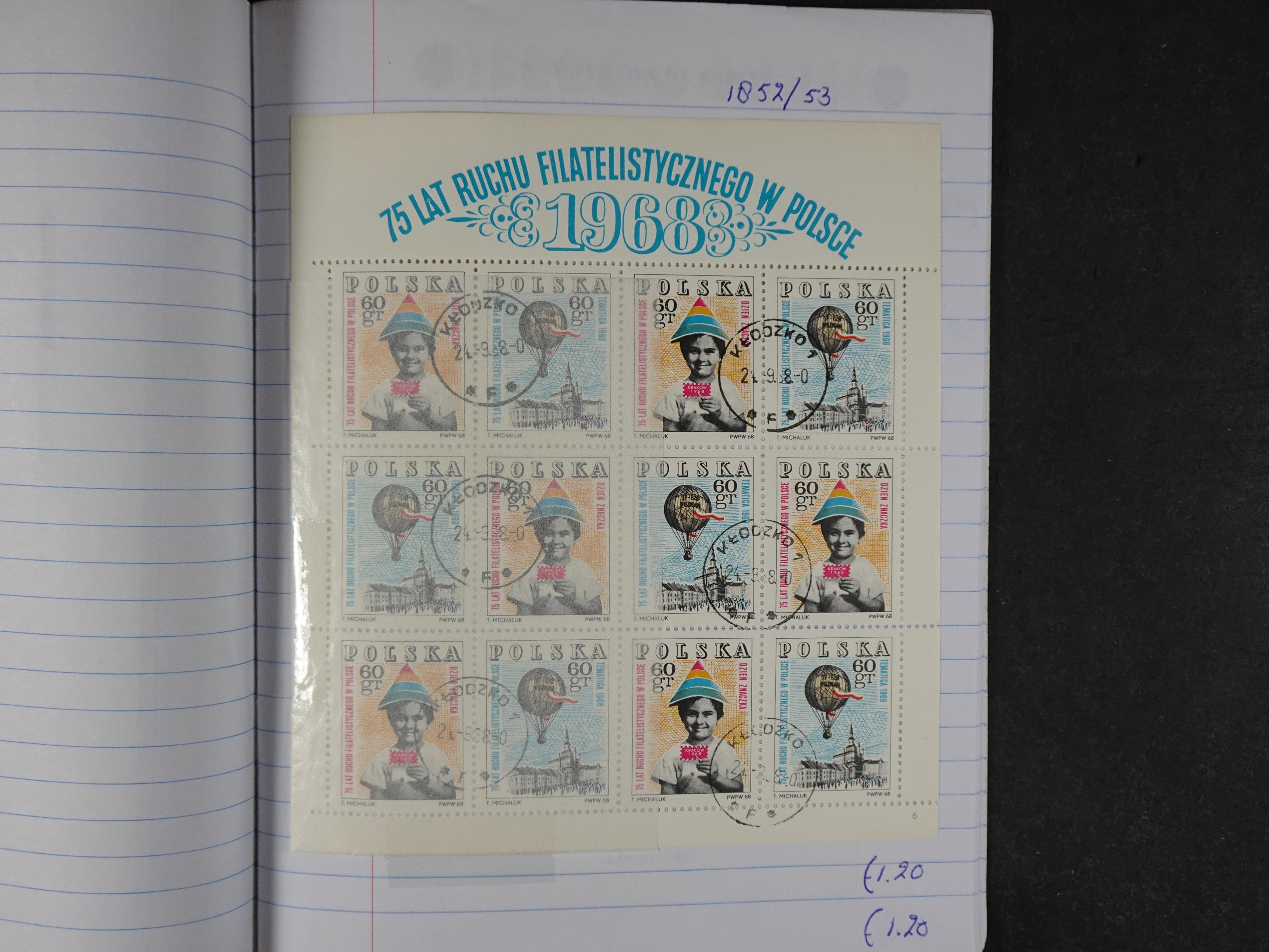 Mooie partij gelopen Rondzendboekjes.
Veel postfris.
Enorme restwaarde 945