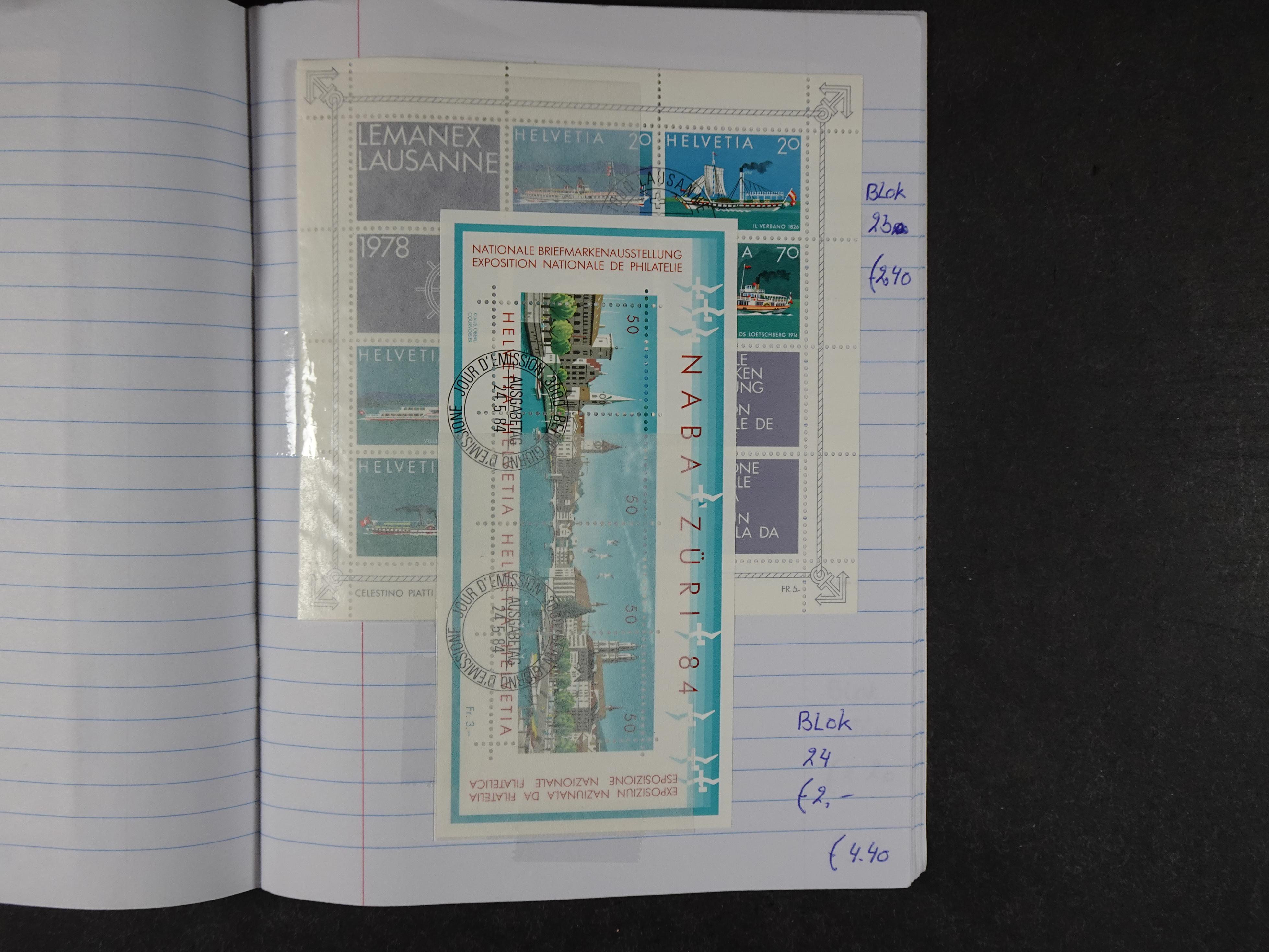 Mooie partij gelopen Rondzendboekjes.
Veel postfris.
Enorme restwaarde 954