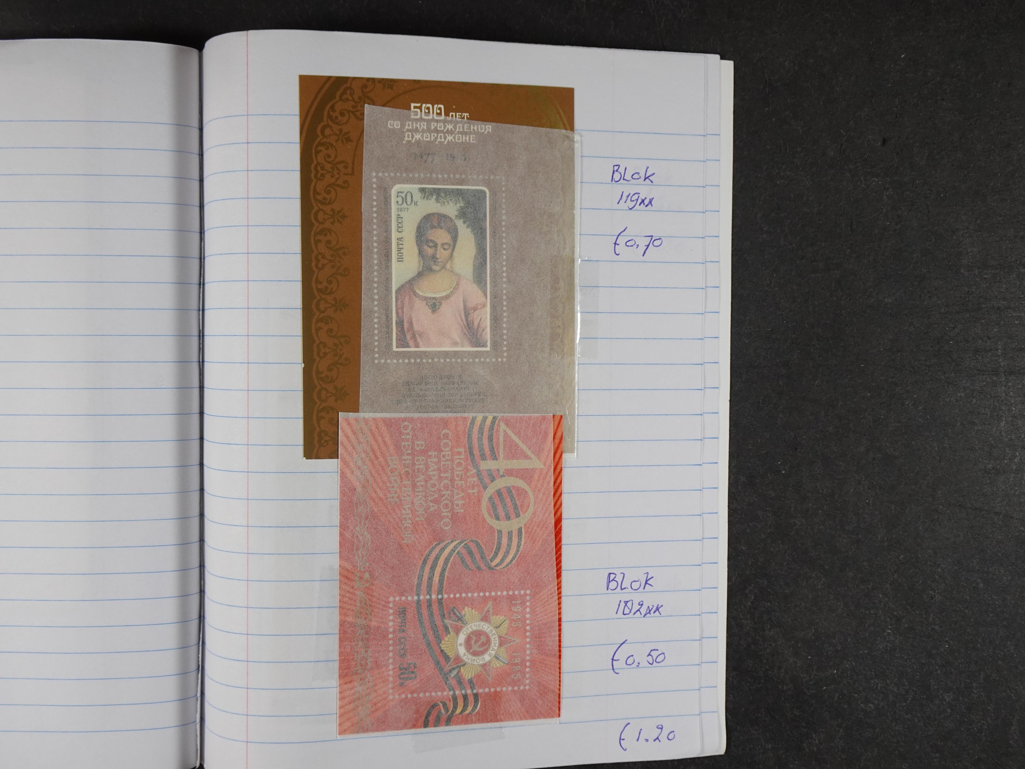 Mooie partij gelopen Rondzendboekjes.
Veel postfris.
Enorme restwaarde 964