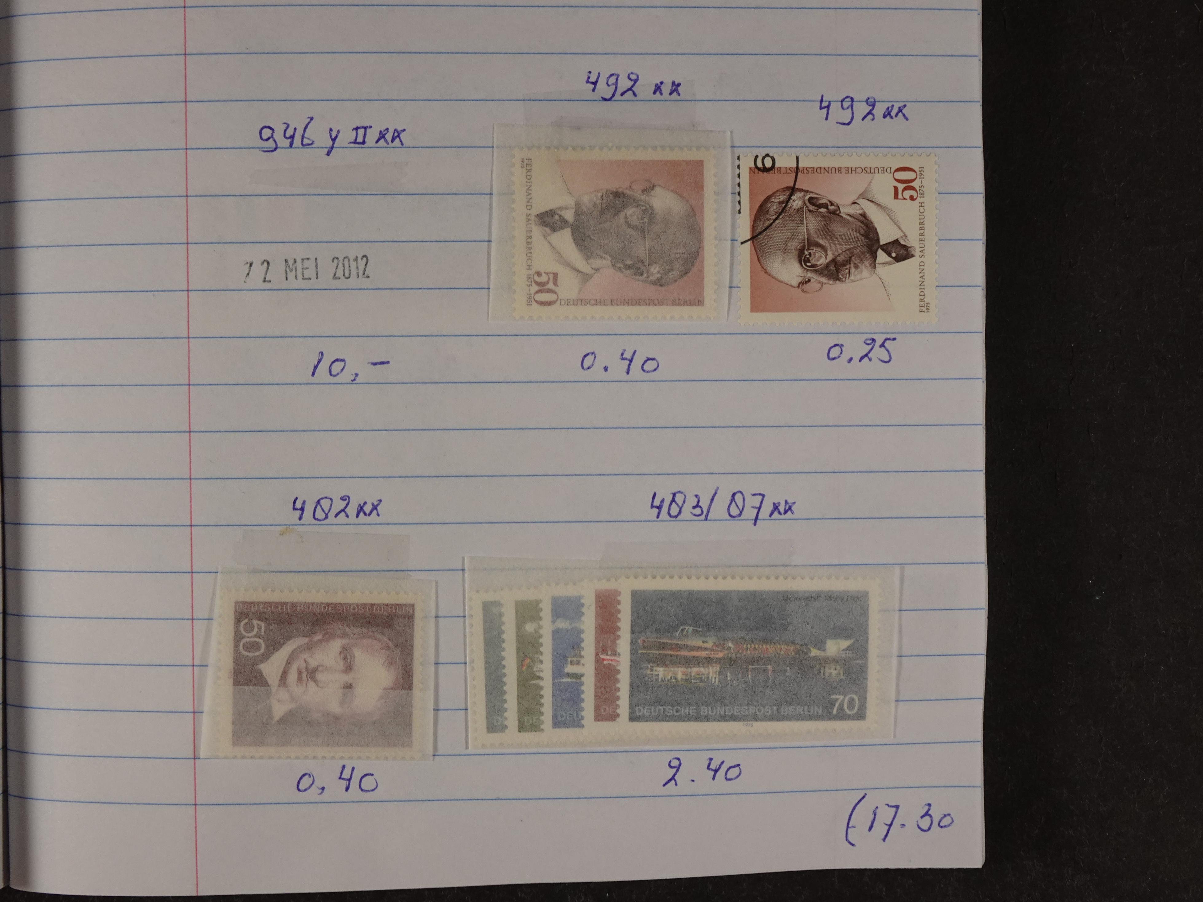 Mooie partij gelopen Rondzendboekjes.
Veel postfris.
Enorme restwaarde 971