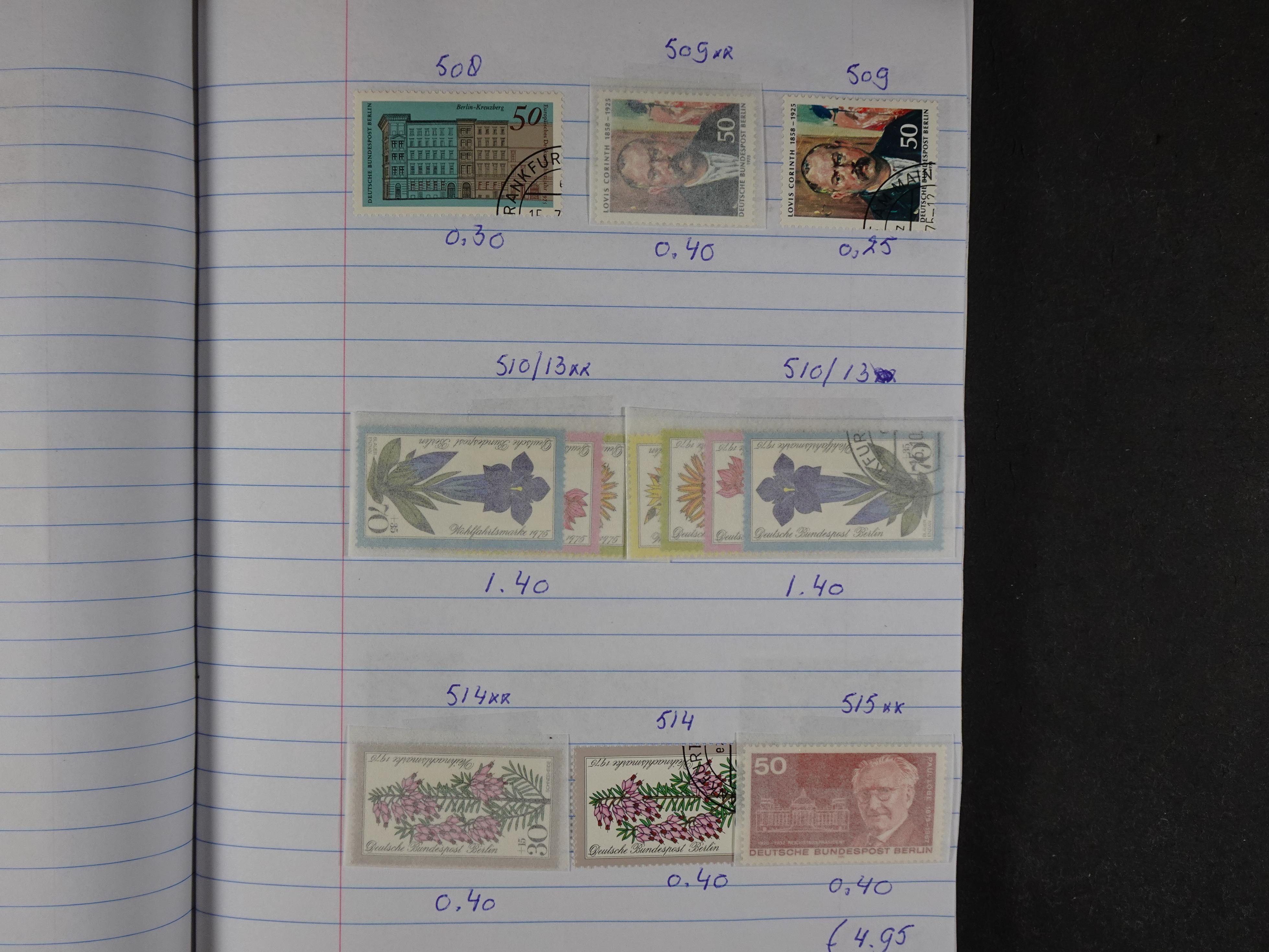 Mooie partij gelopen Rondzendboekjes.
Veel postfris.
Enorme restwaarde 973