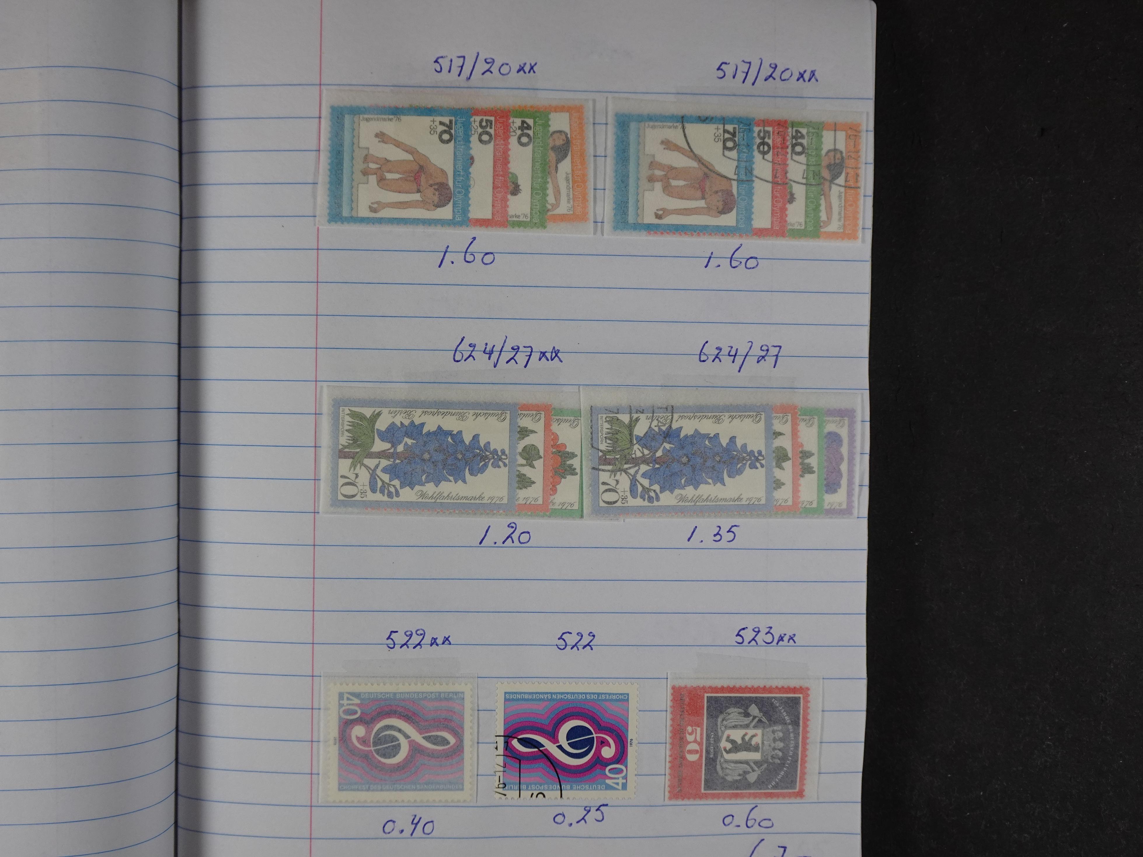 Mooie partij gelopen Rondzendboekjes.
Veel postfris.
Enorme restwaarde 975