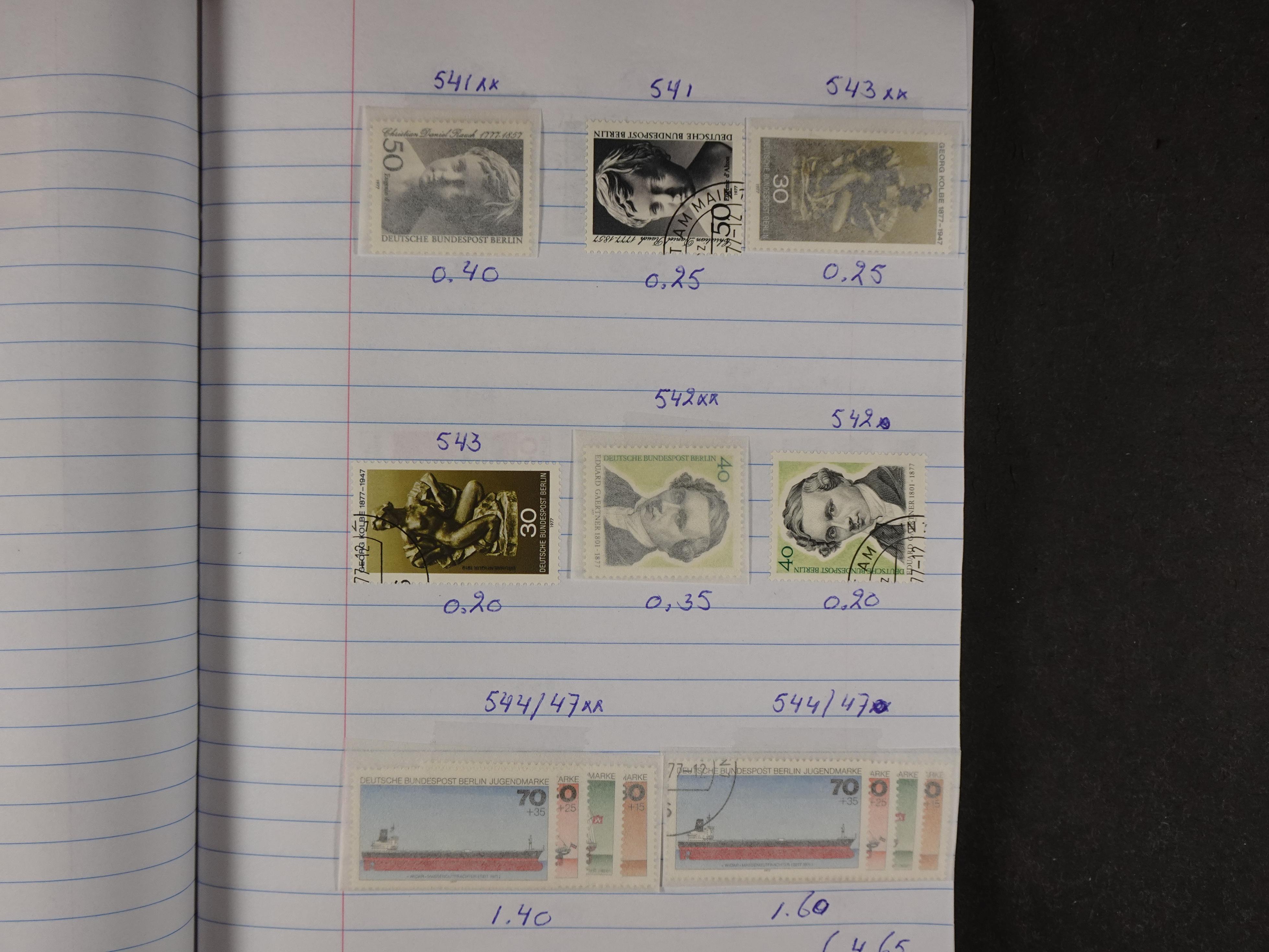 Mooie partij gelopen Rondzendboekjes.
Veel postfris.
Enorme restwaarde 977