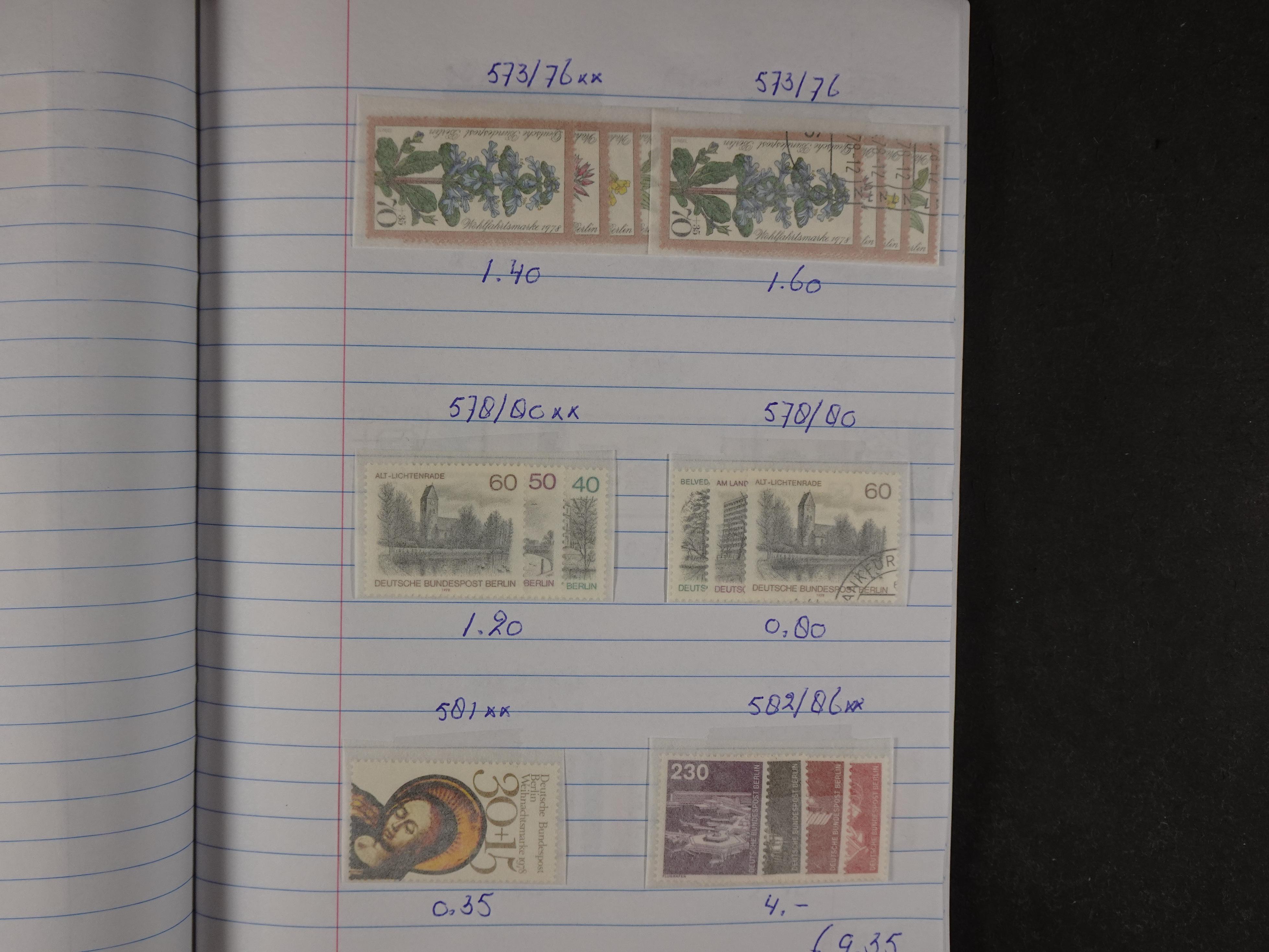 Mooie partij gelopen Rondzendboekjes.
Veel postfris.
Enorme restwaarde 982