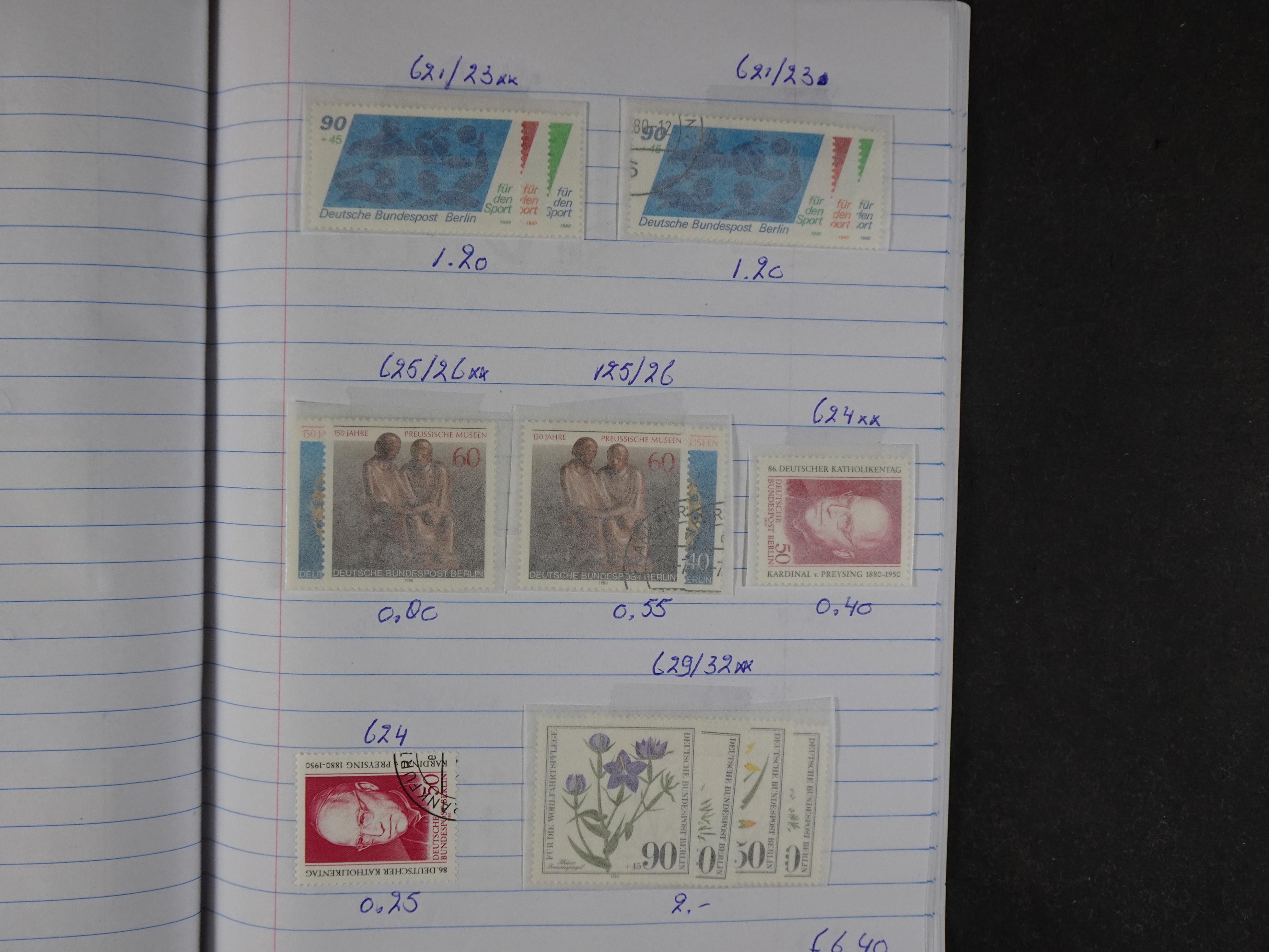 Mooie partij gelopen Rondzendboekjes.
Veel postfris.
Enorme restwaarde 987