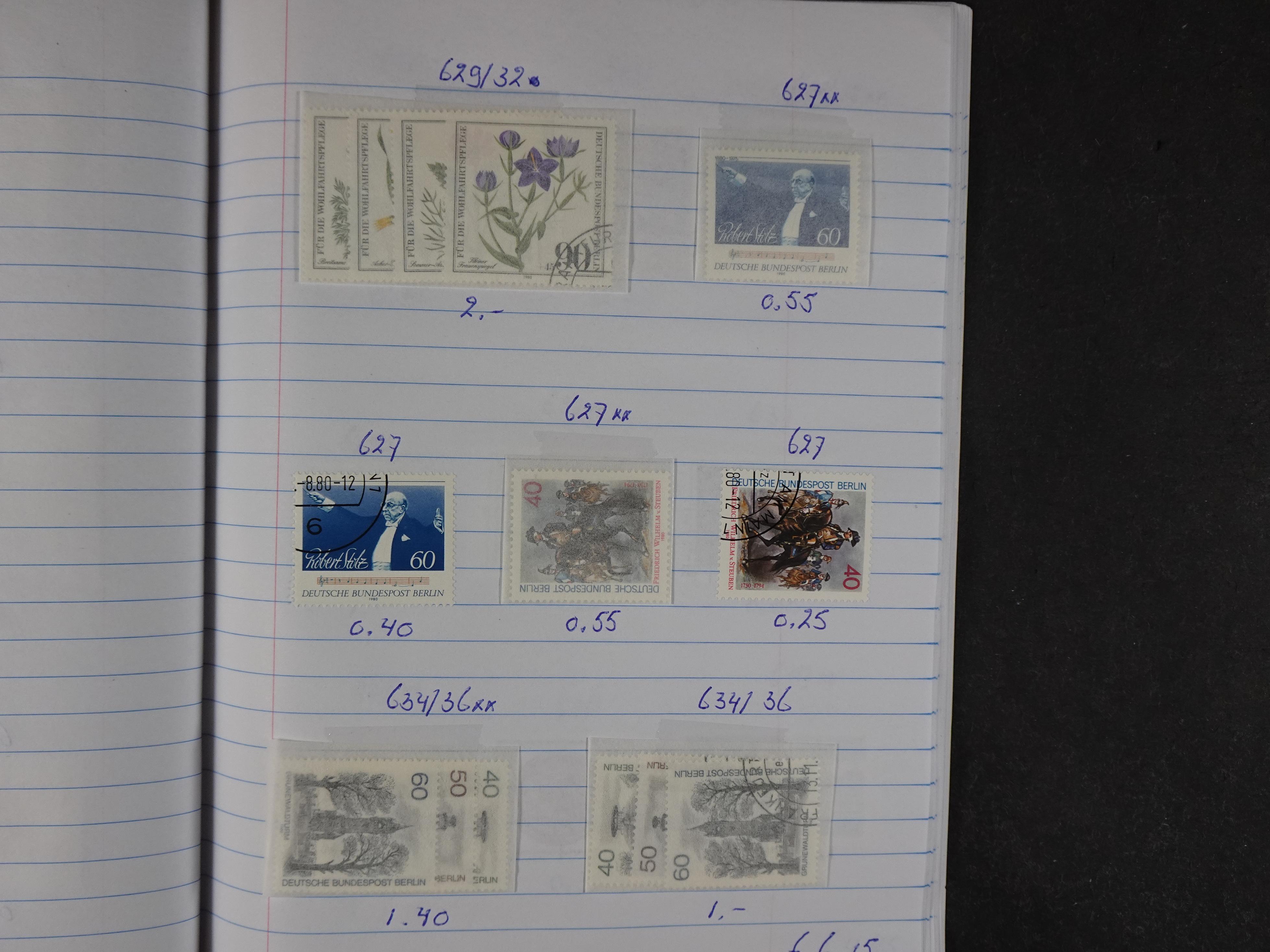 Mooie partij gelopen Rondzendboekjes.
Veel postfris.
Enorme restwaarde 988