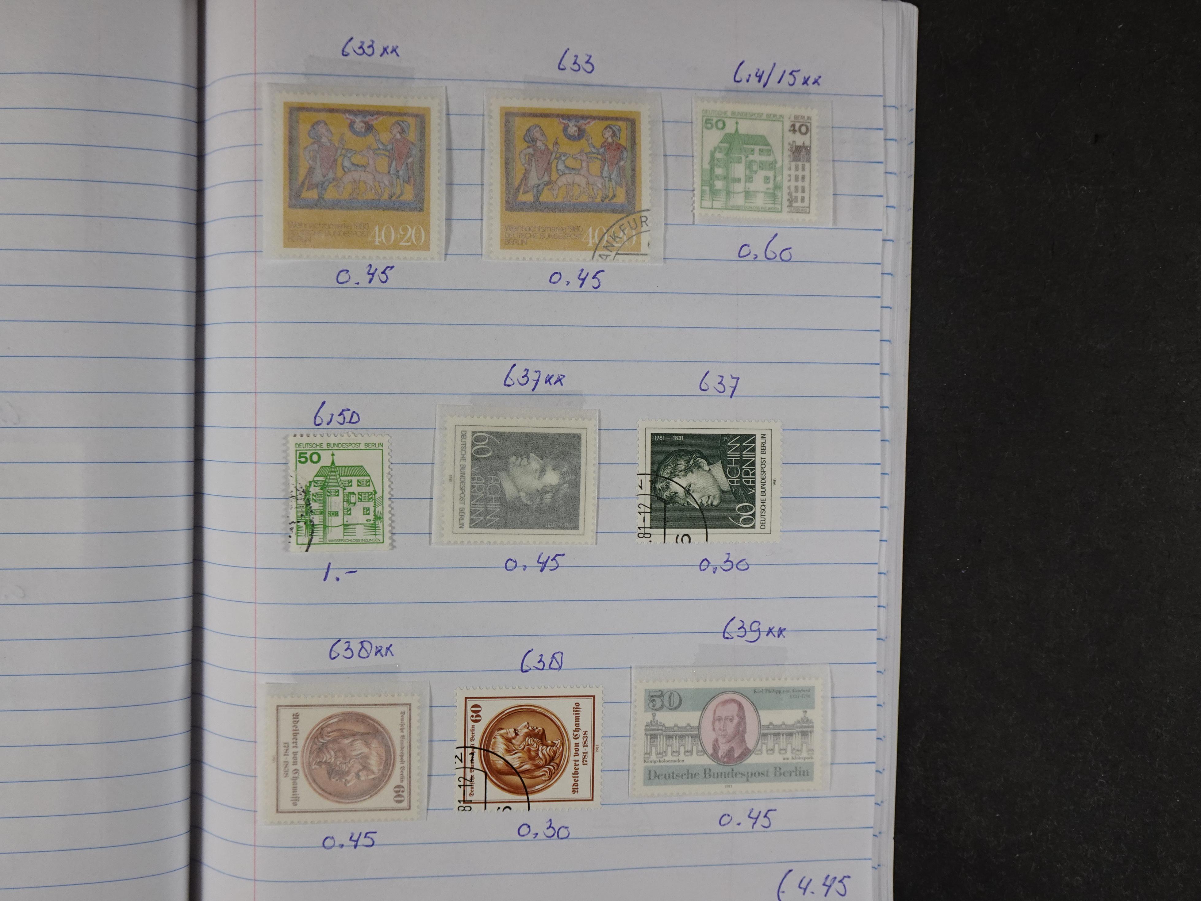 Mooie partij gelopen Rondzendboekjes.
Veel postfris.
Enorme restwaarde 989