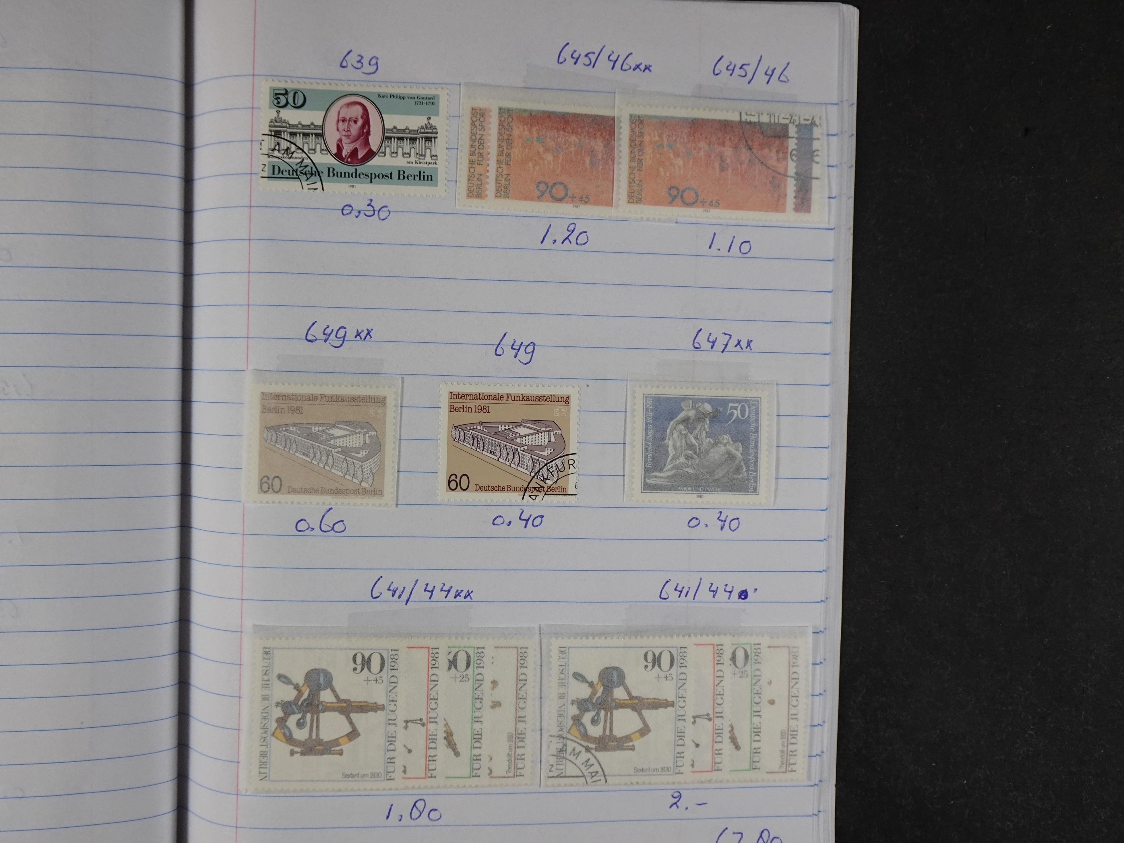 Mooie partij gelopen Rondzendboekjes.
Veel postfris.
Enorme restwaarde 990