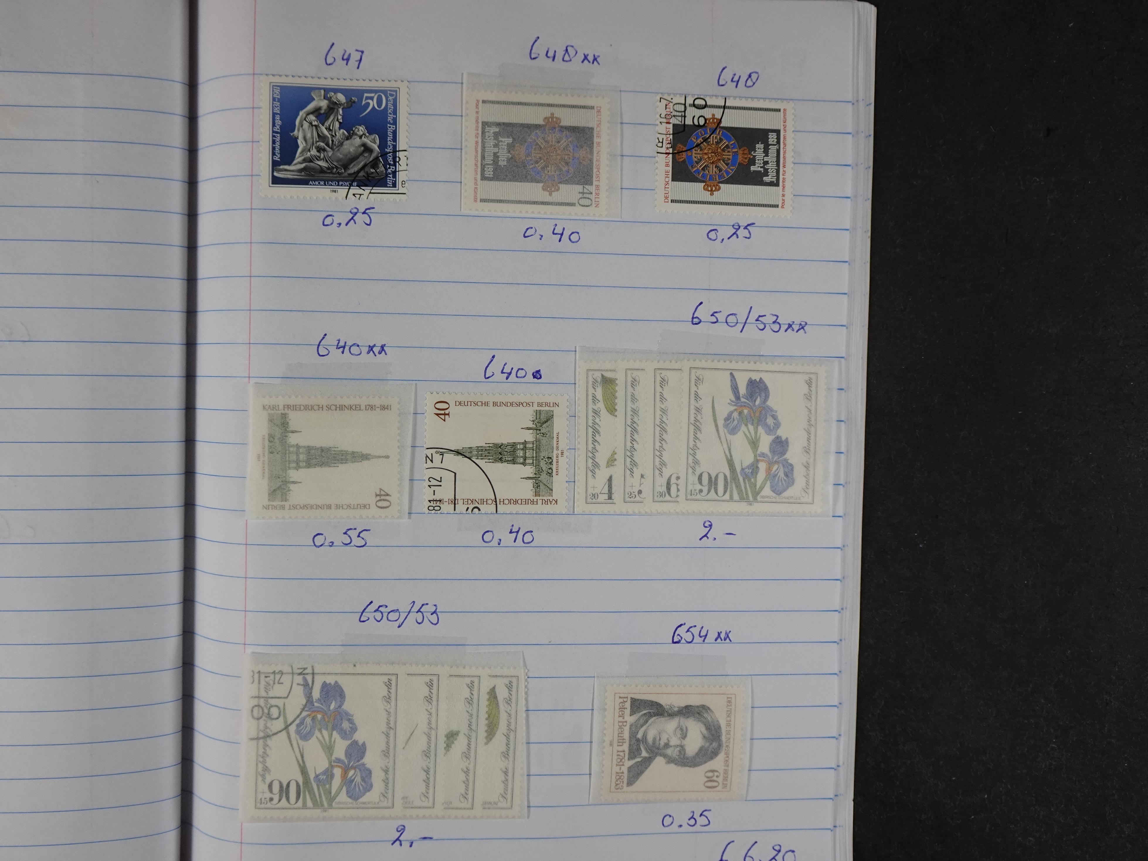 Mooie partij gelopen Rondzendboekjes.
Veel postfris.
Enorme restwaarde 991