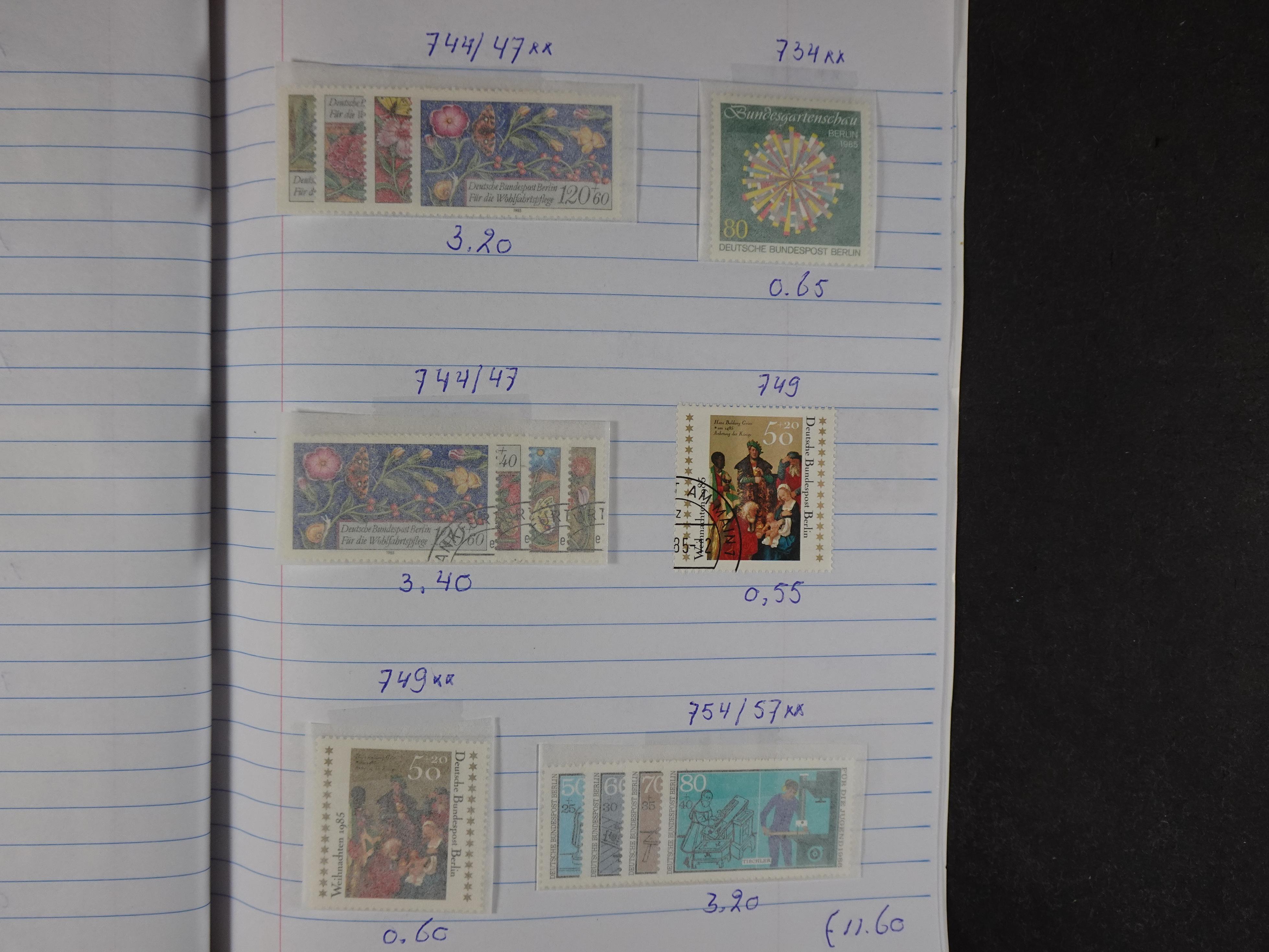 Mooie partij gelopen Rondzendboekjes.
Veel postfris.
Enorme restwaarde 1003