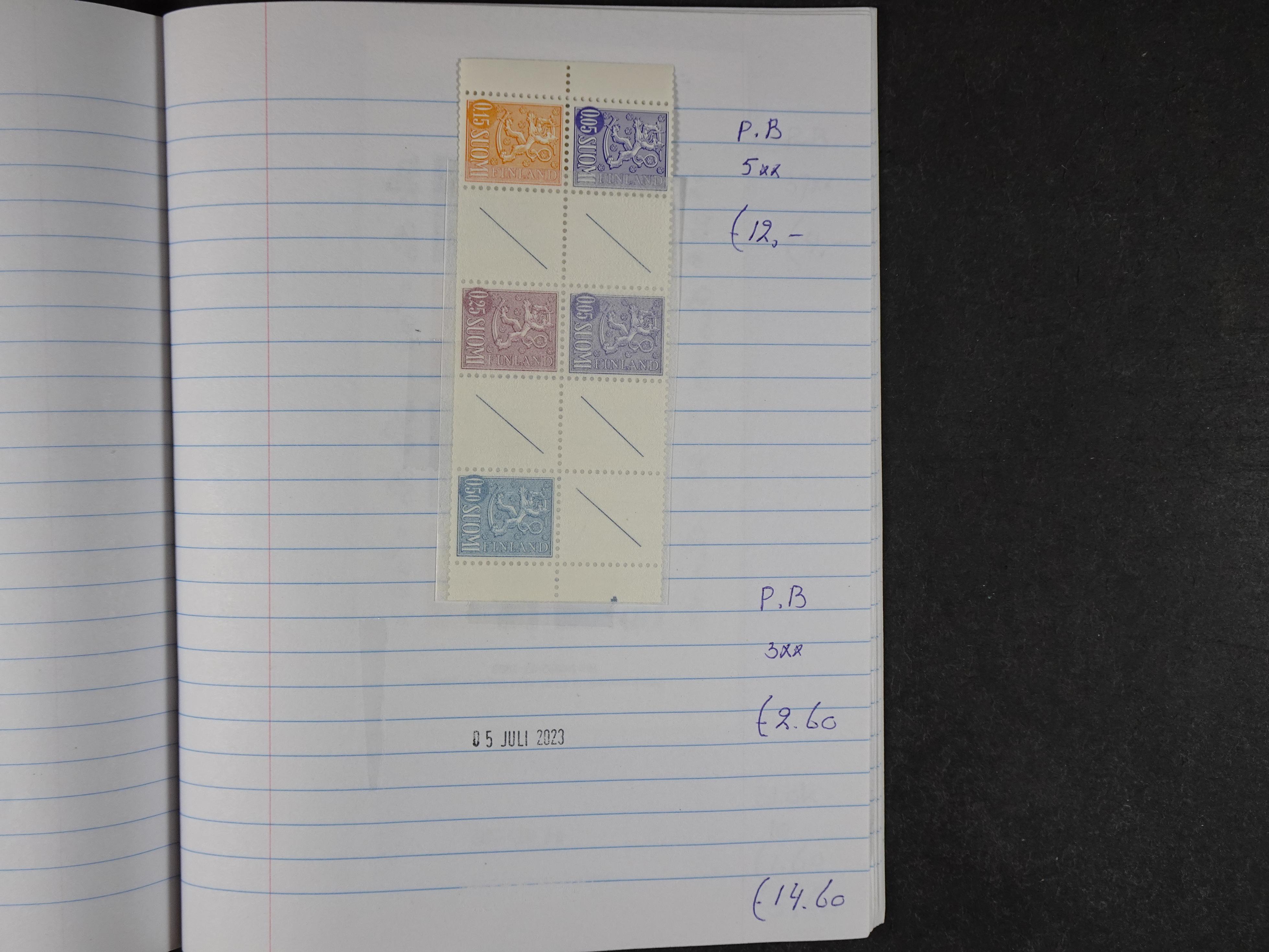 Mooie partij gelopen Rondzendboekjes.
Veel postfris.
Enorme restwaarde 1018