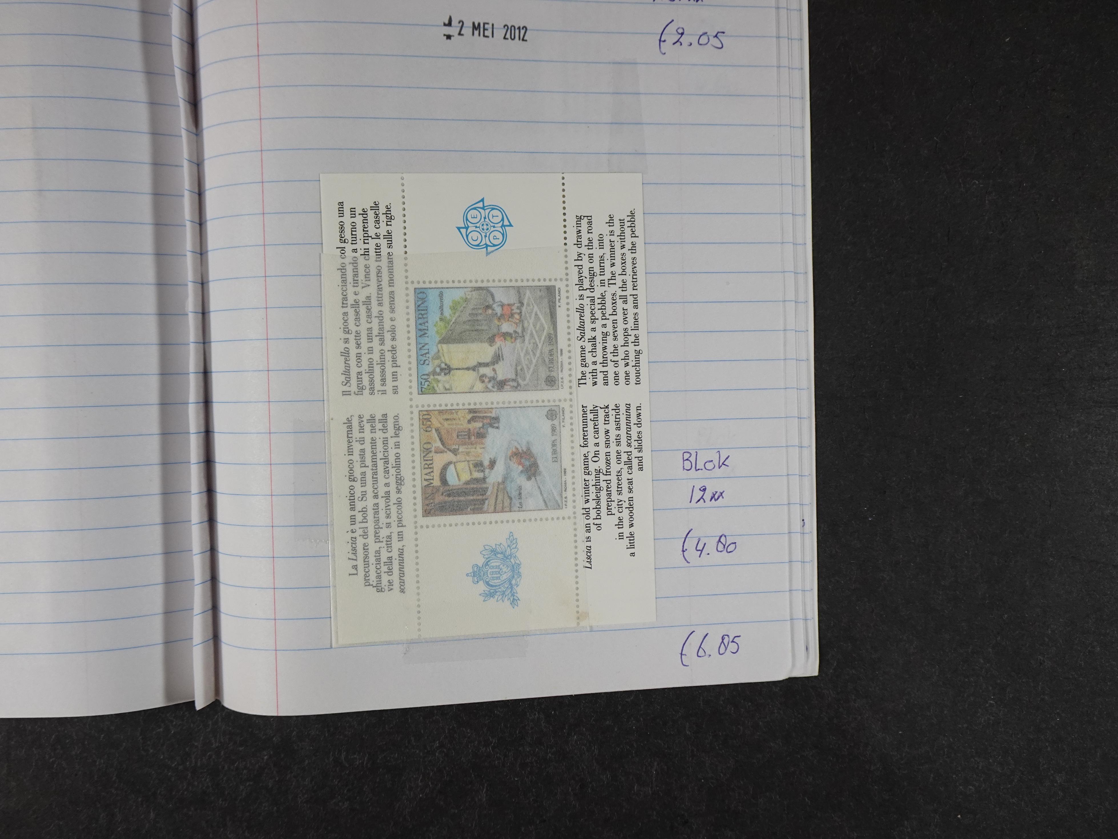 Mooie partij gelopen Rondzendboekjes.
Veel postfris.
Enorme restwaarde 1022